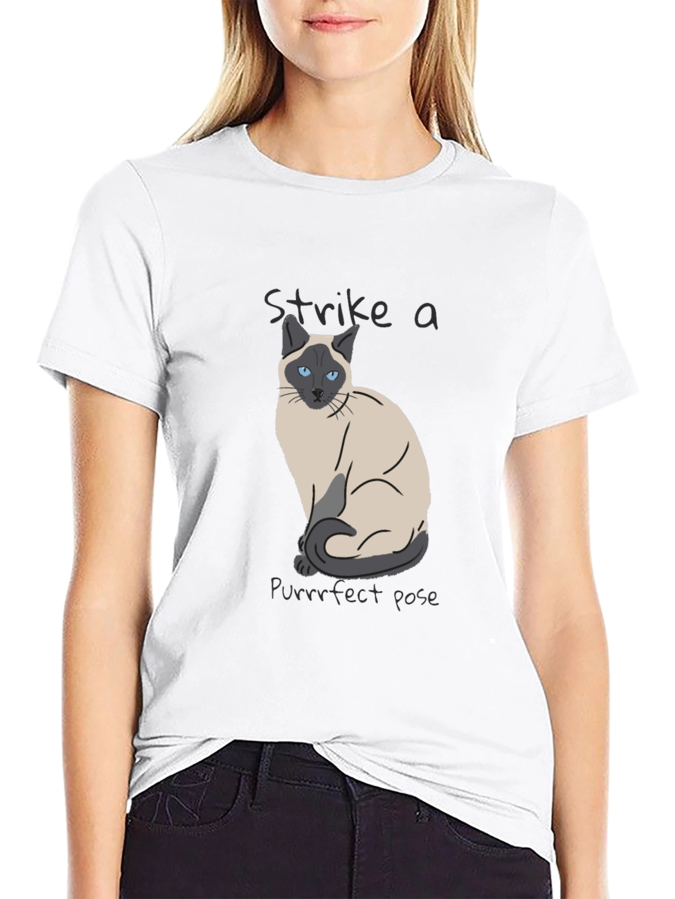 Siamese Cat Purrrfect Pose T-Shirt