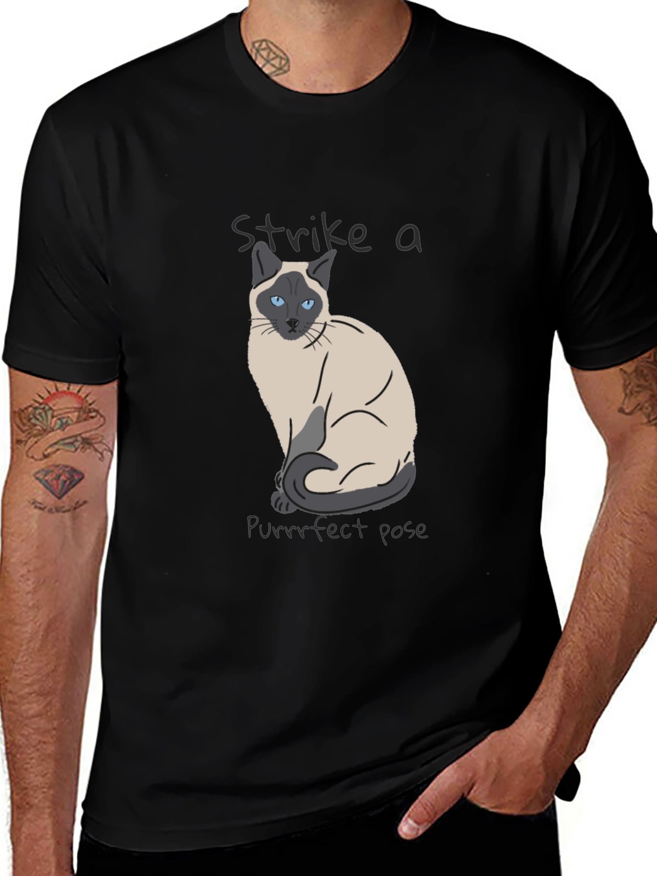 Siamese Cat Purrrfect Pose T-Shirt