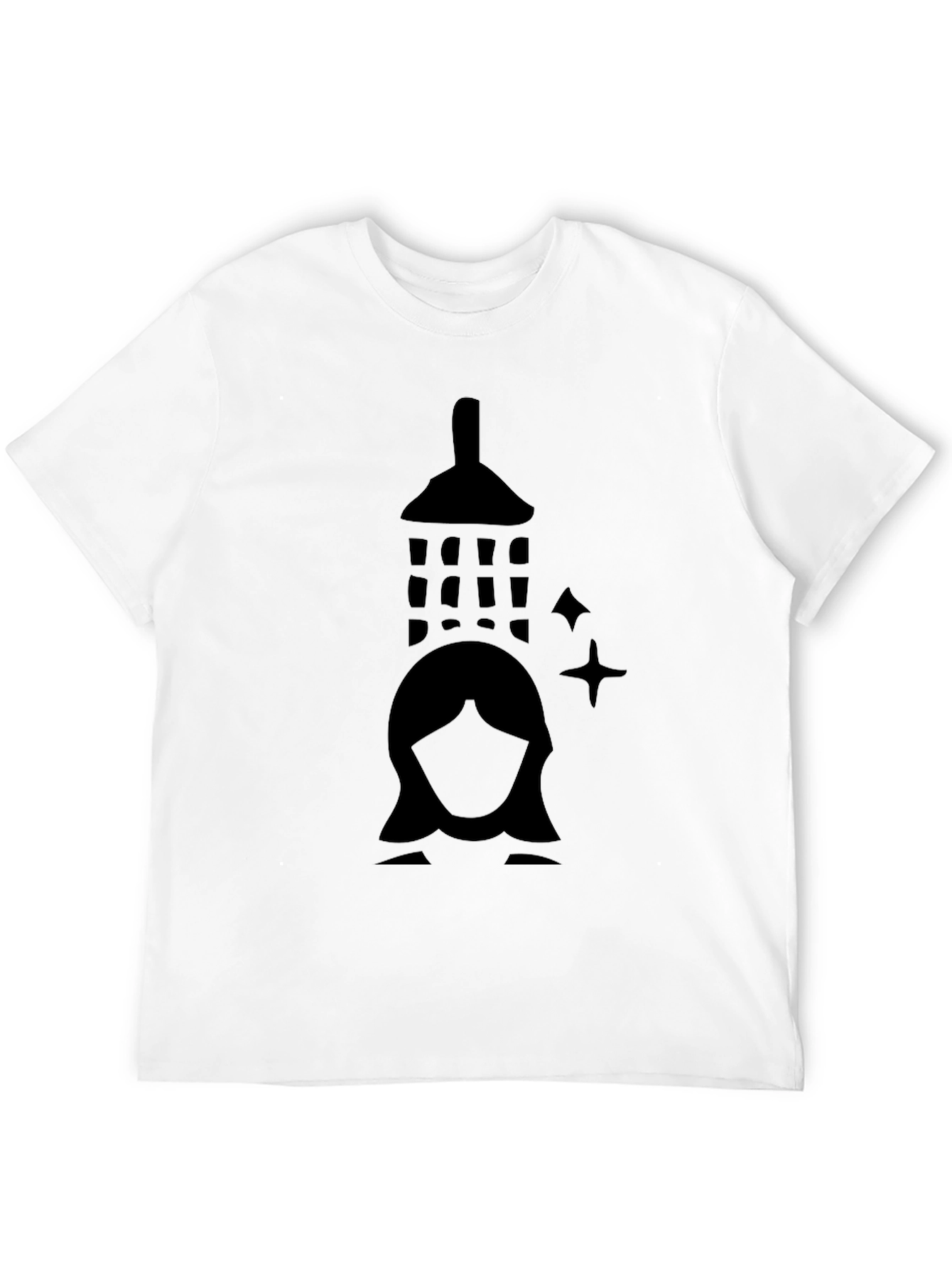 Shower Time Graphic Tee - Black Cotton Blend T-Shirt