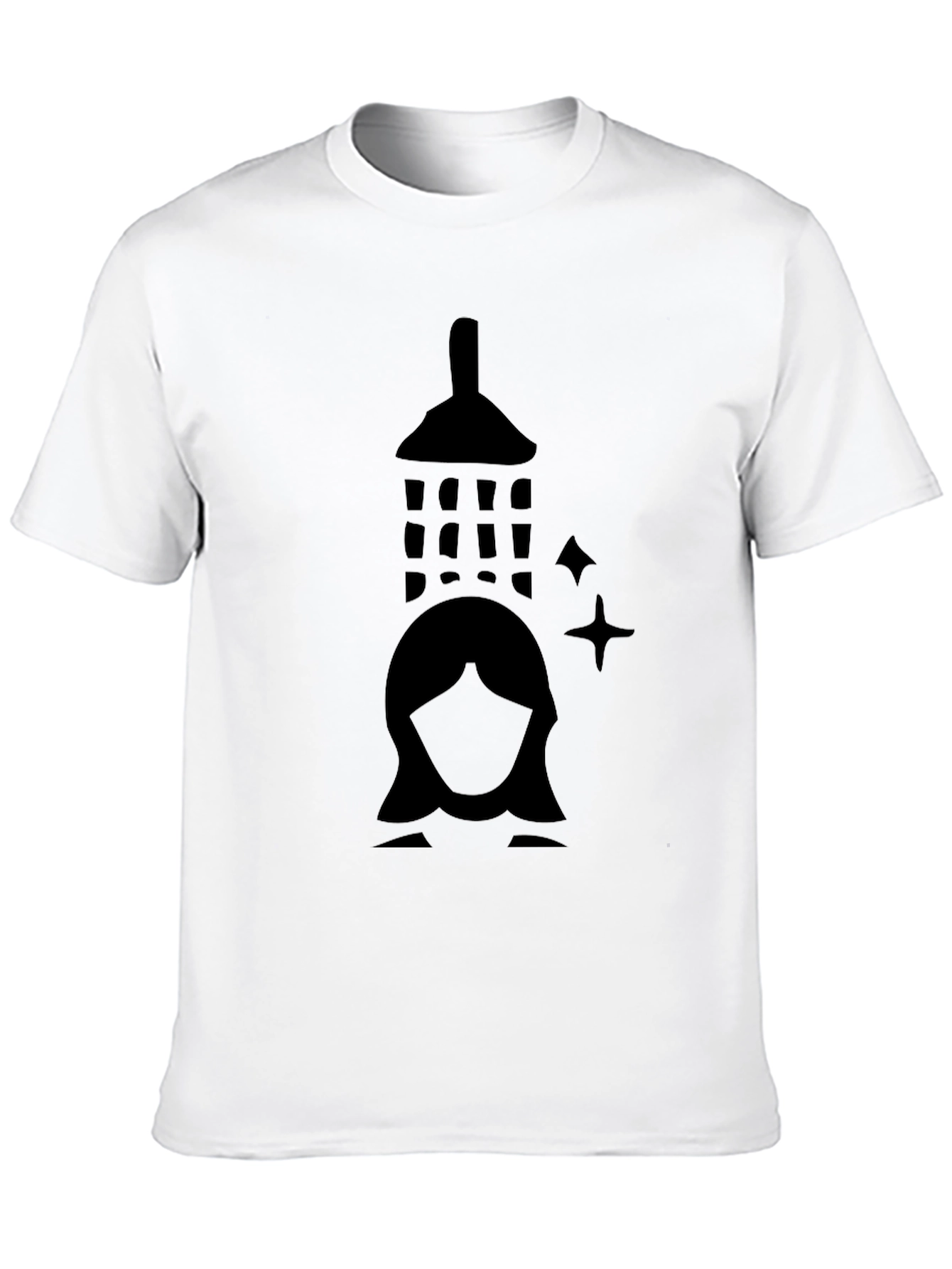 Shower Time Graphic Tee - Black Cotton Blend T-Shirt