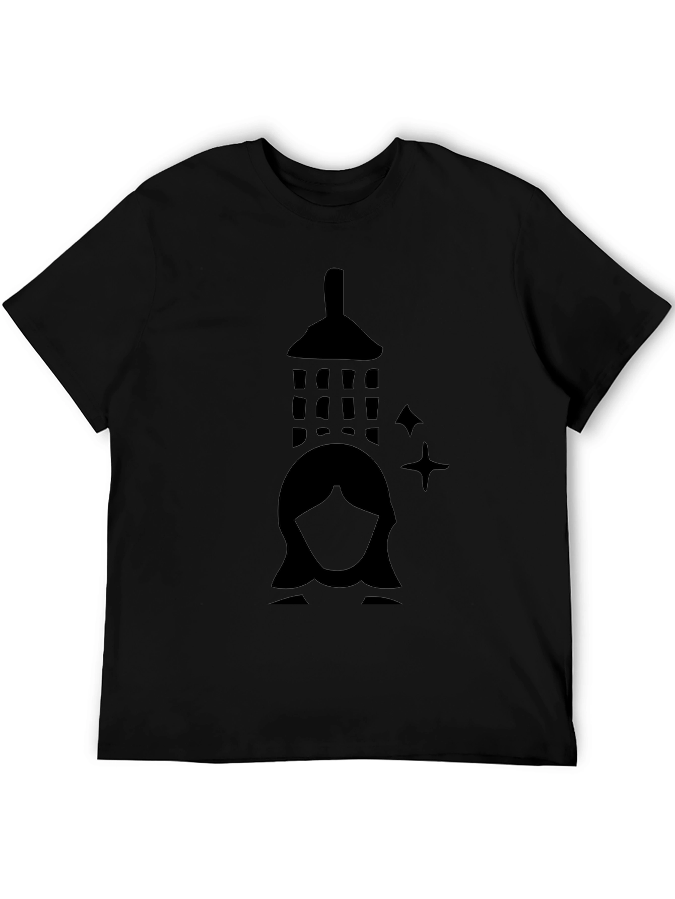 Shower Time Graphic Tee - Black Cotton Blend T-Shirt