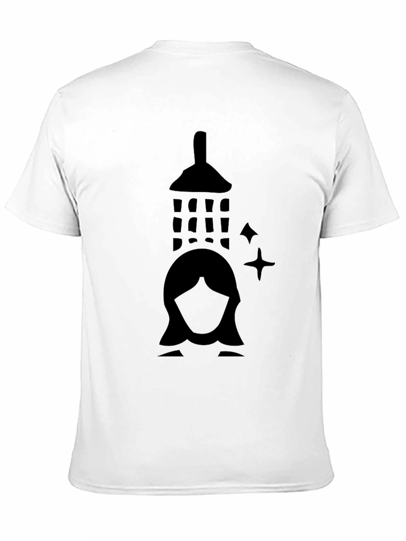 Shower Time Graphic Tee - Black Cotton Blend T-Shirt
