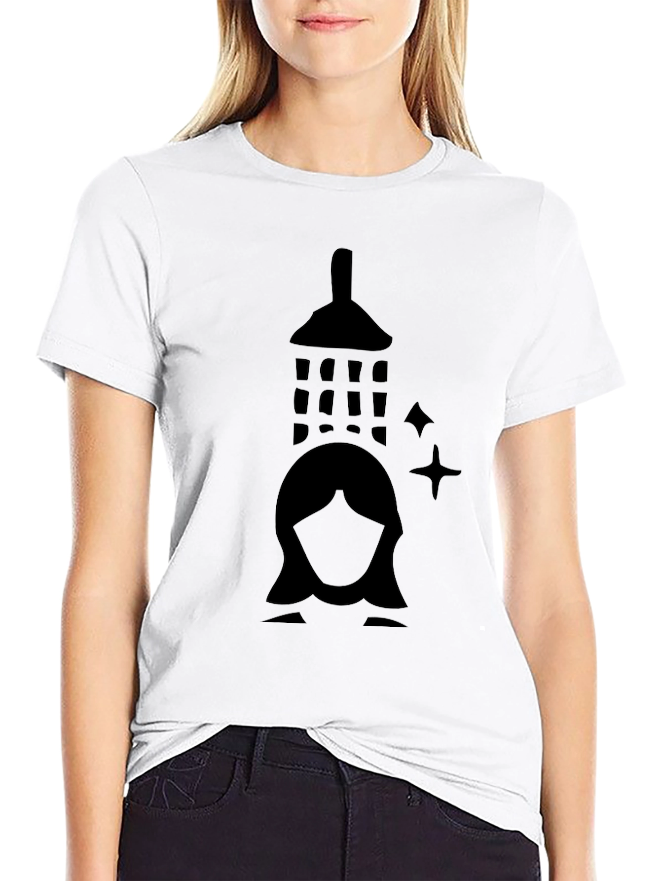 Shower Time Graphic Tee - Black Cotton Blend T-Shirt