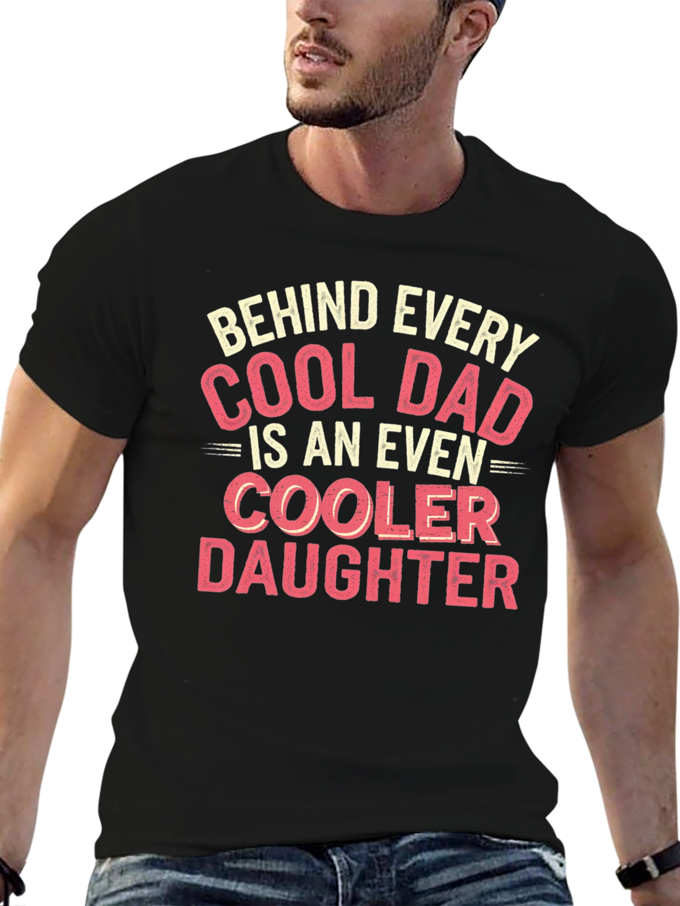 Cool Dad T-Shirt - Even Cooler Daughter Design