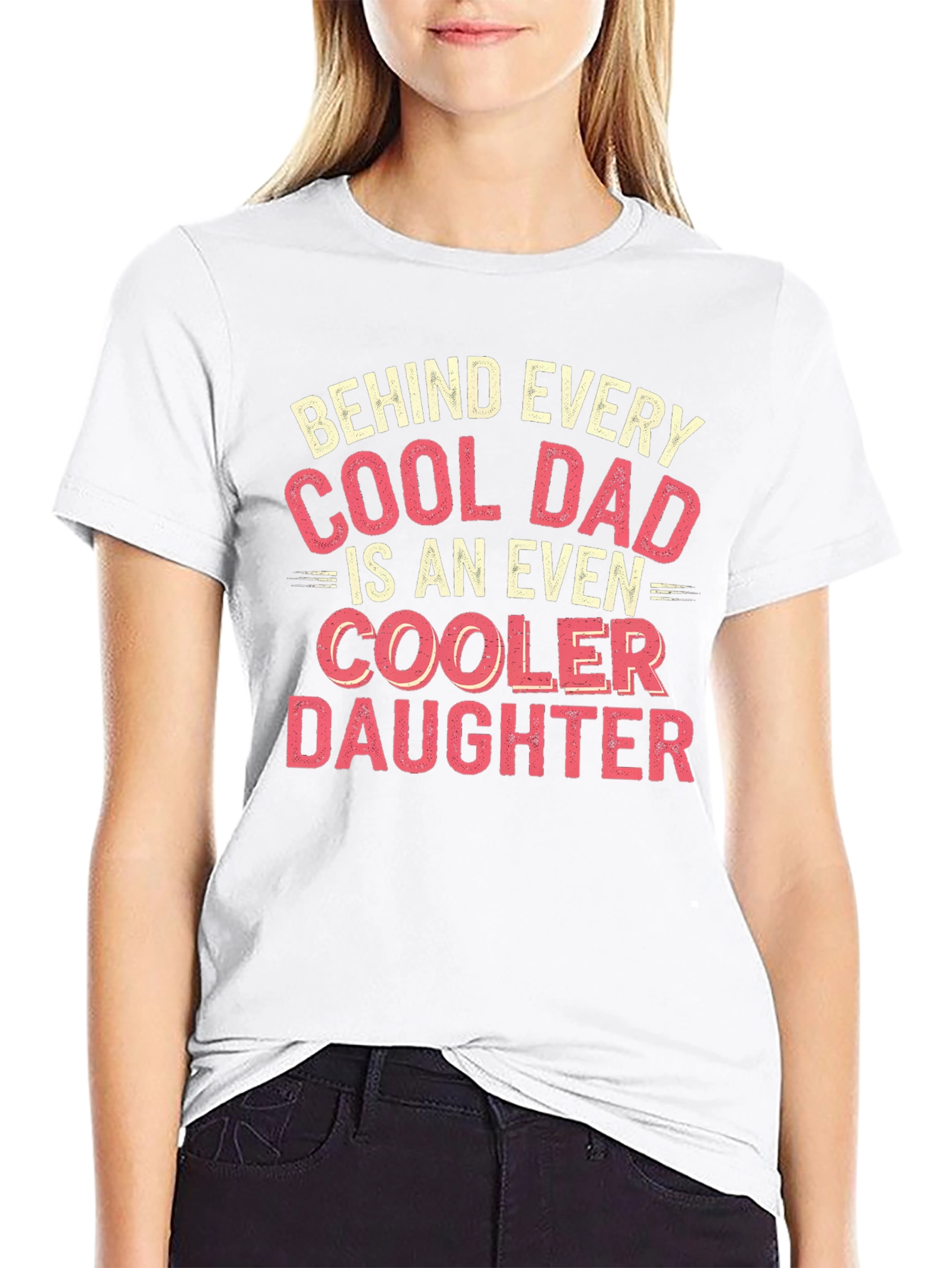 Cool Dad T-Shirt - Even Cooler Daughter Design