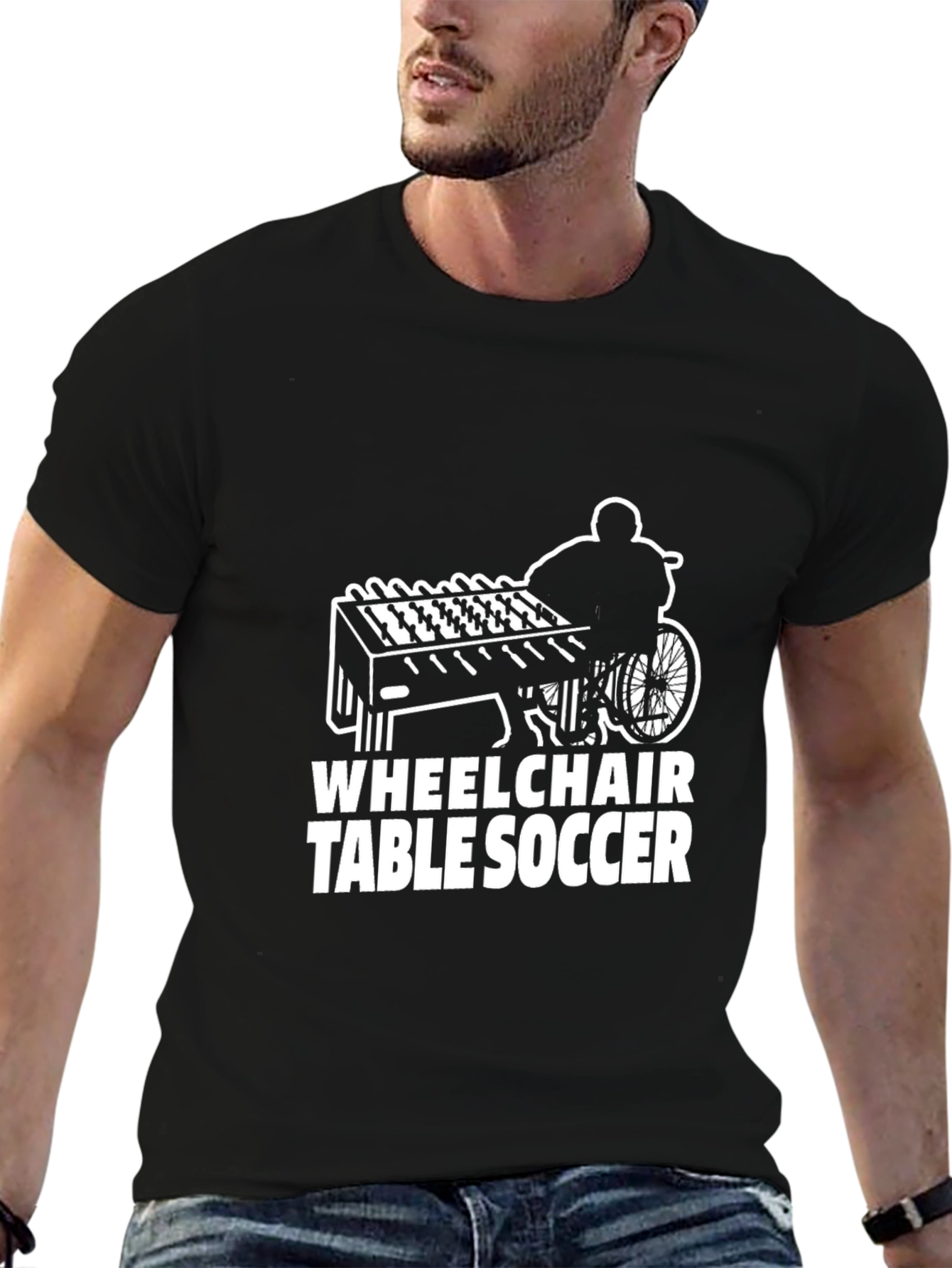 Wheelchair Table Soccer Graphic Tee