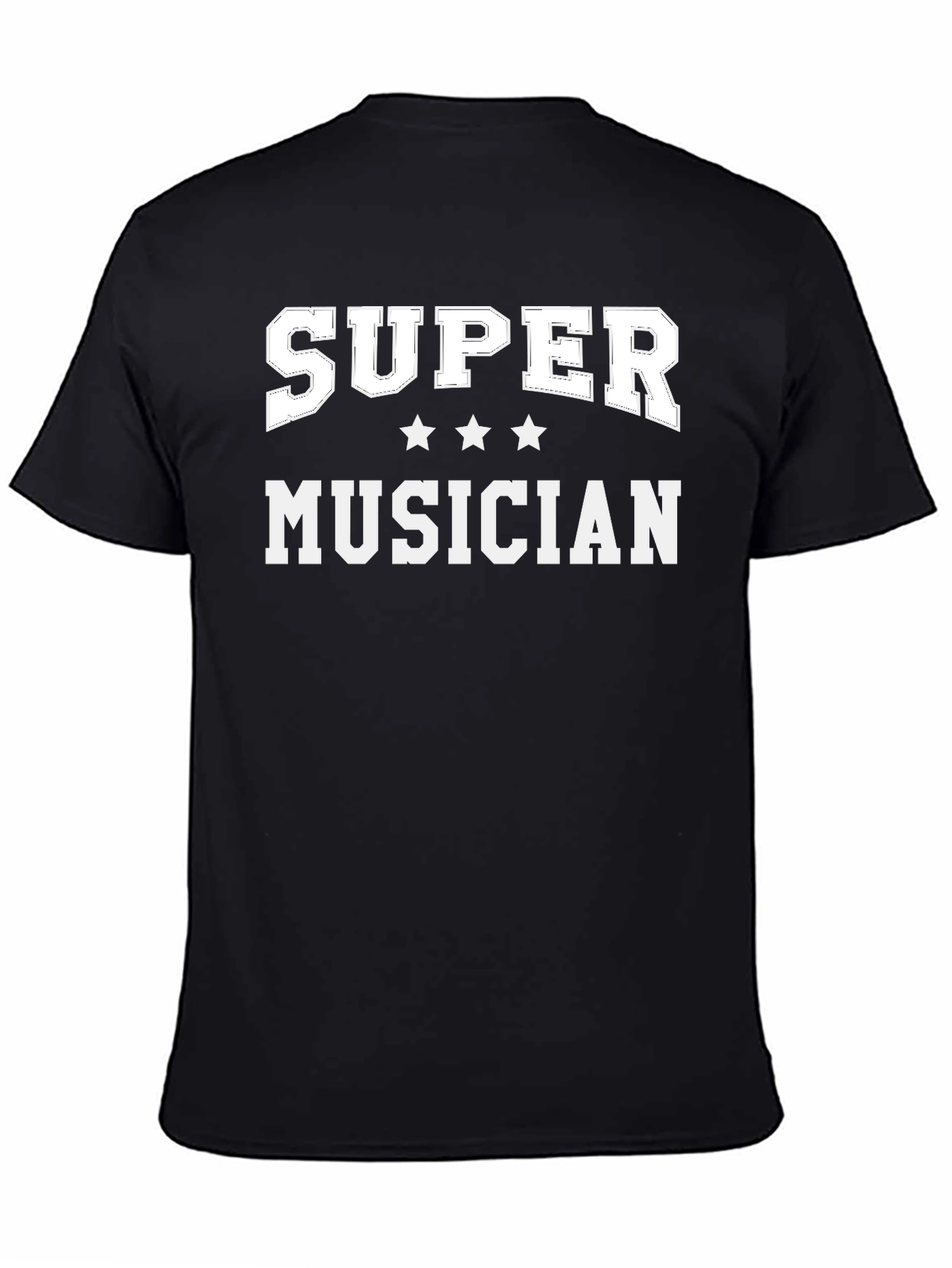 Super Musician Graphic Tee - Black Cotton T-Shirt
