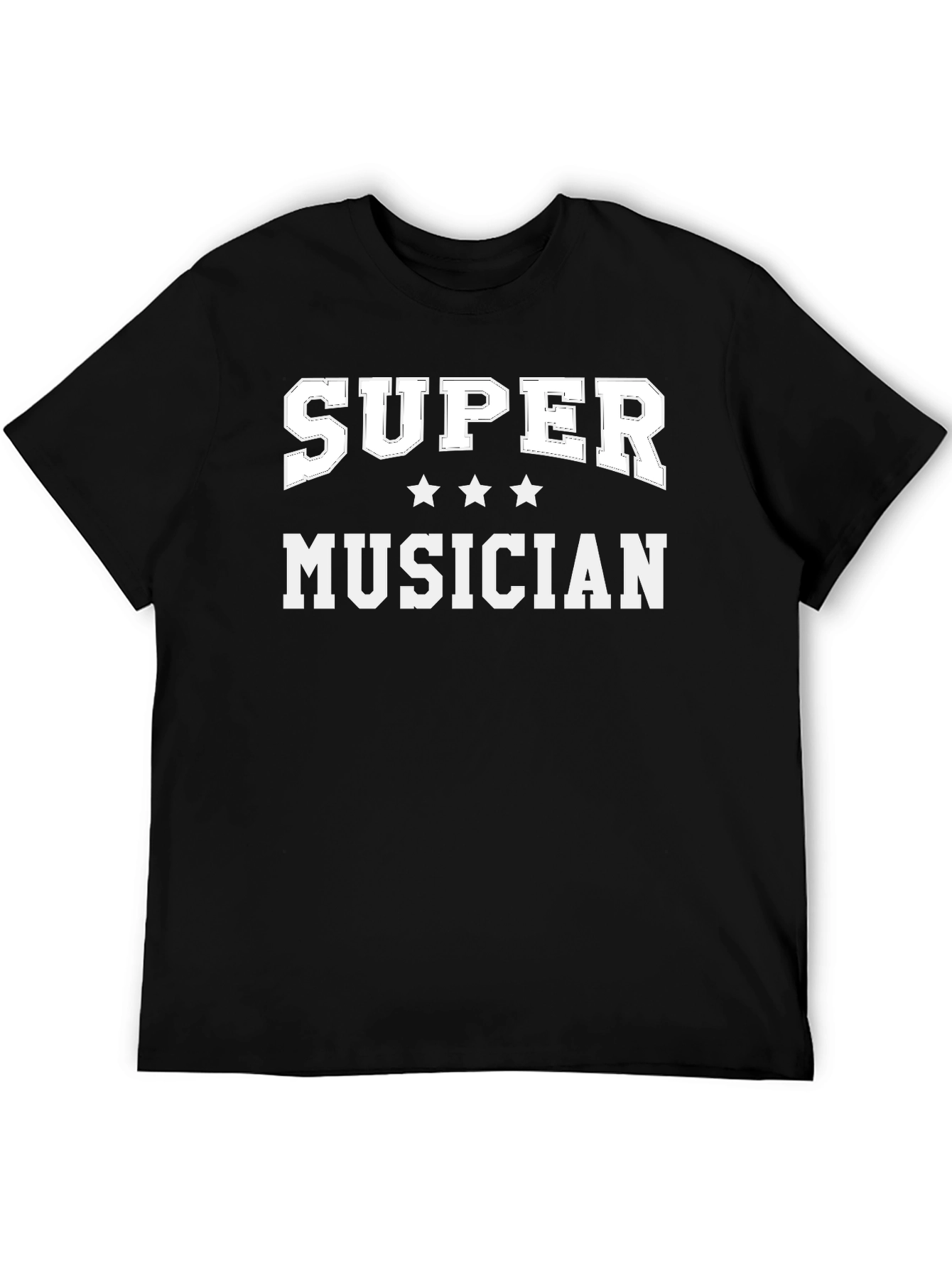 Super Musician Graphic Tee - Black Cotton T-Shirt