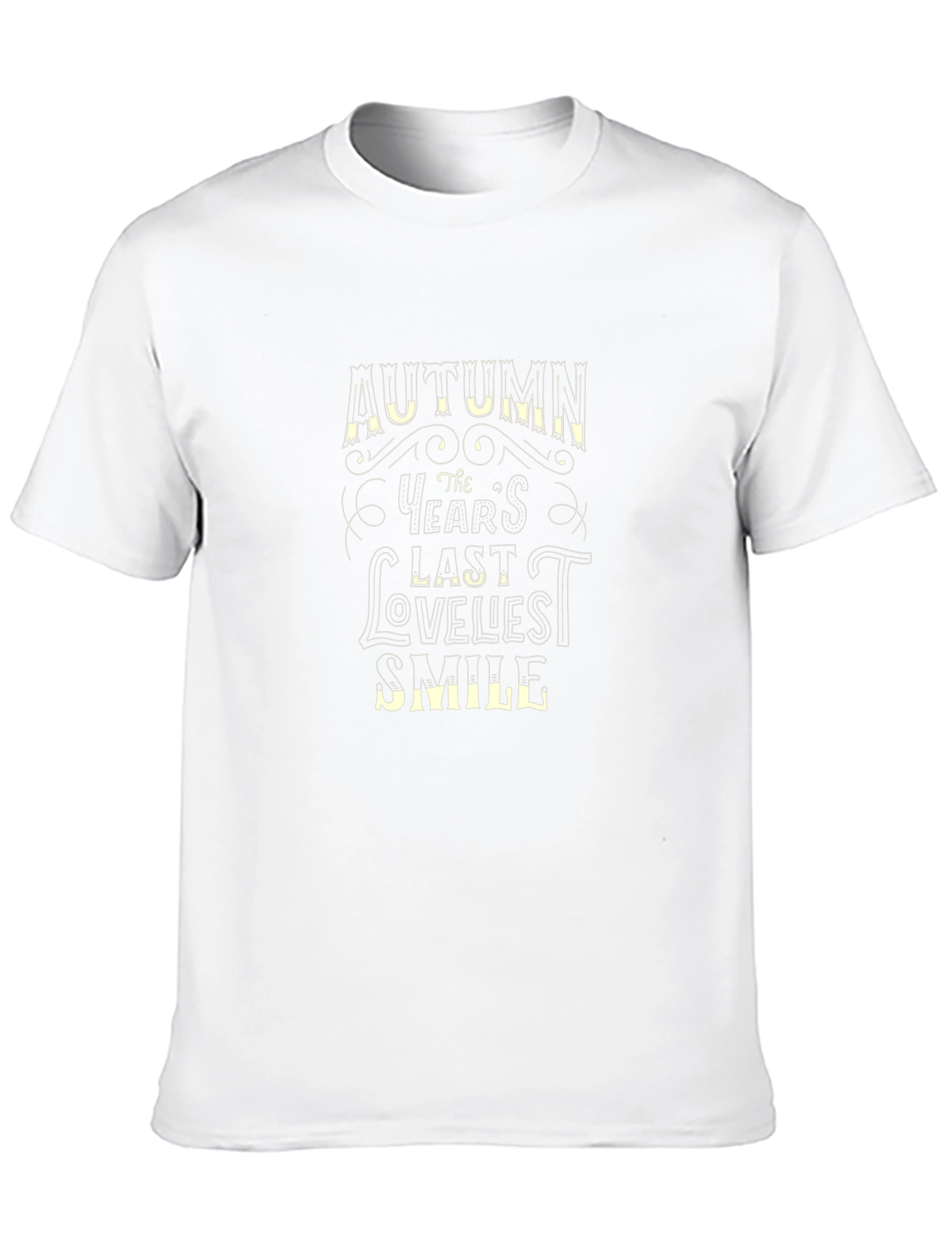 Autumns Last Loveliest Smile Black T-Shirt