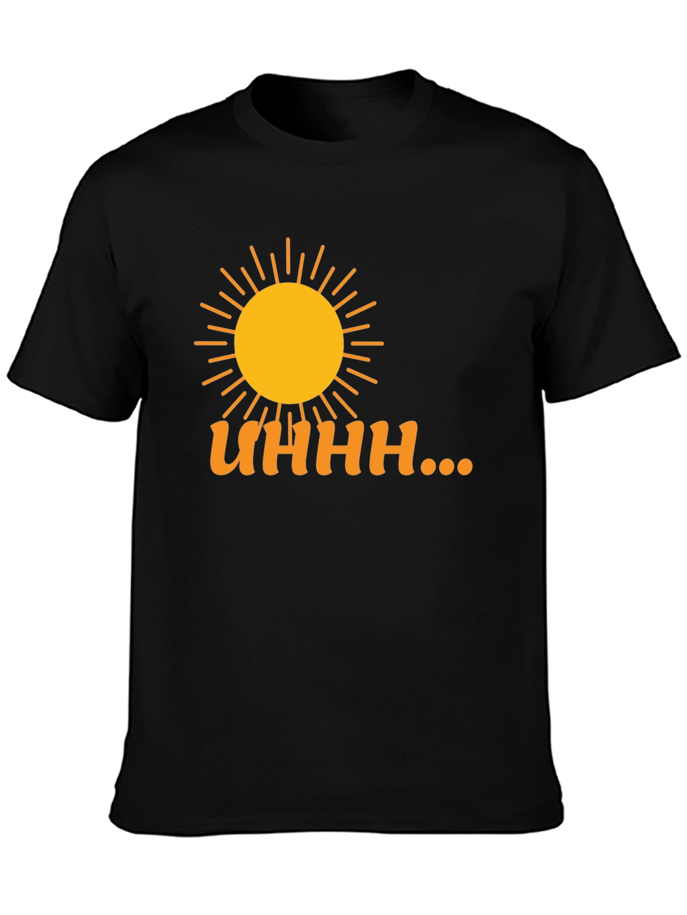 Uhhh... Sun Graphic T-Shirt - Black Casual Wear