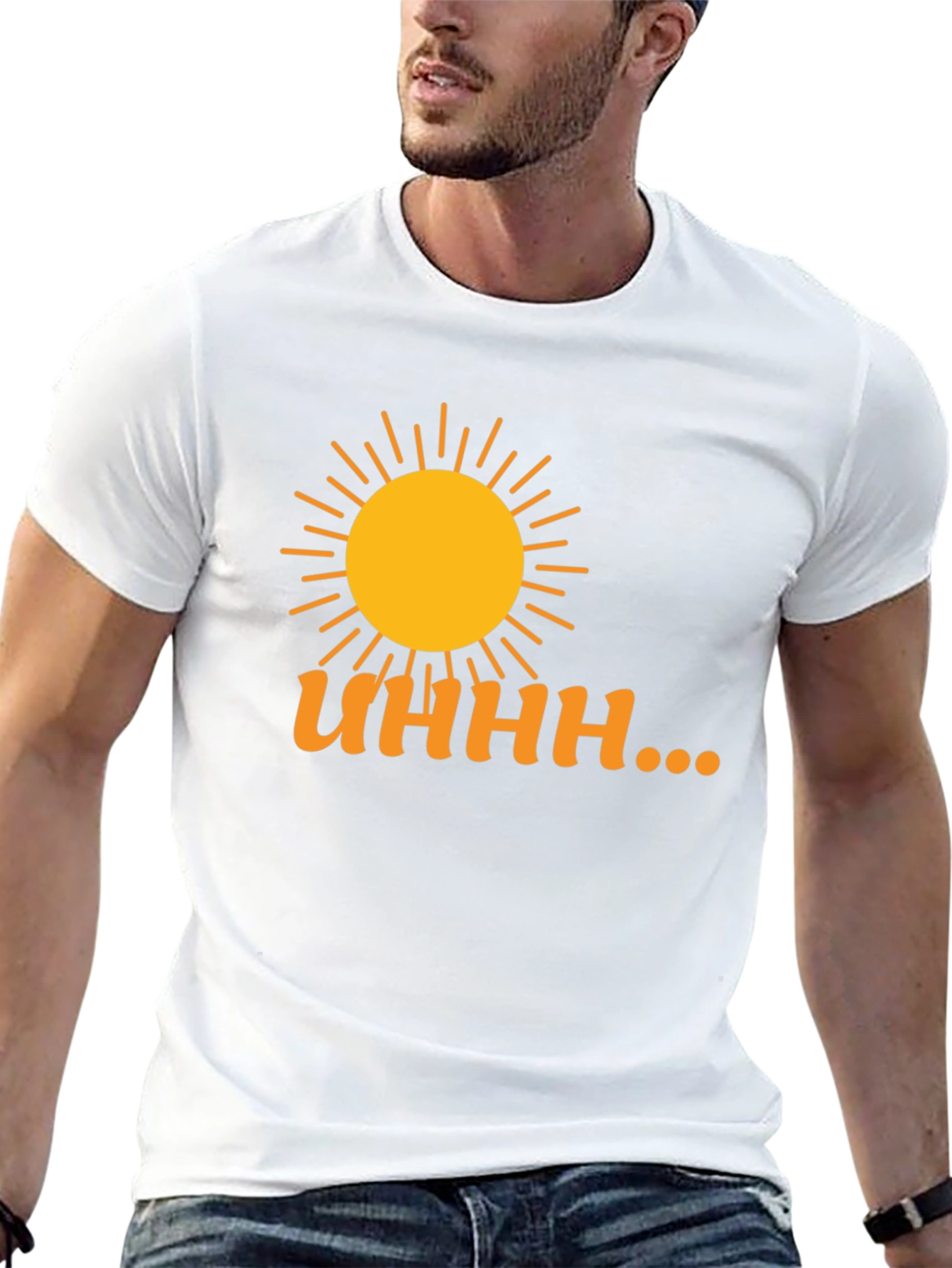 Uhhh... Sun Graphic T-Shirt - Black Casual Wear