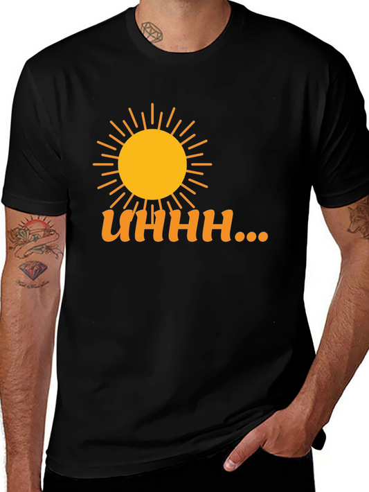 Uhhh... Sun Graphic T-Shirt - Black Casual Wear