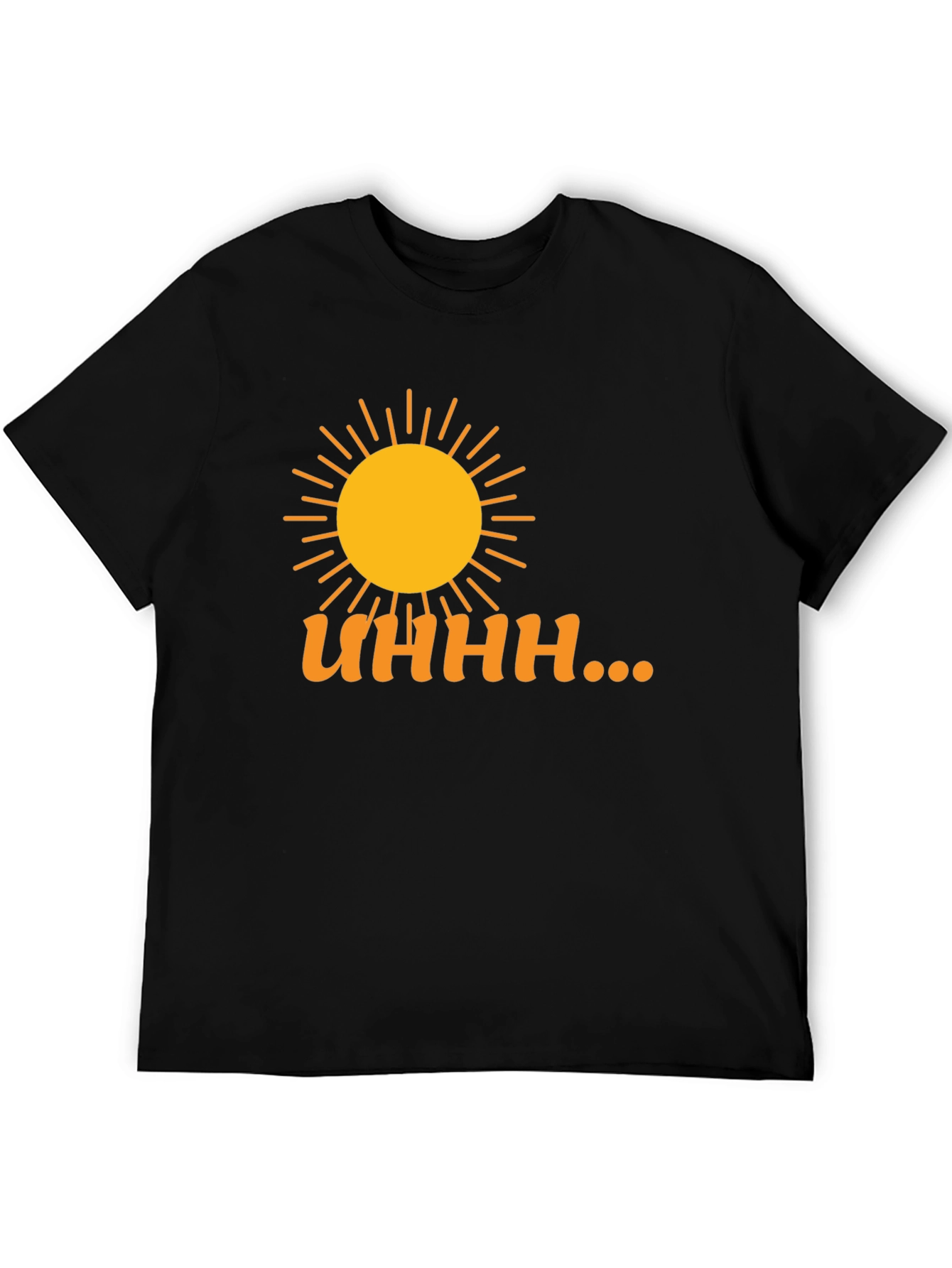 Uhhh... Sun Graphic T-Shirt - Black Casual Wear