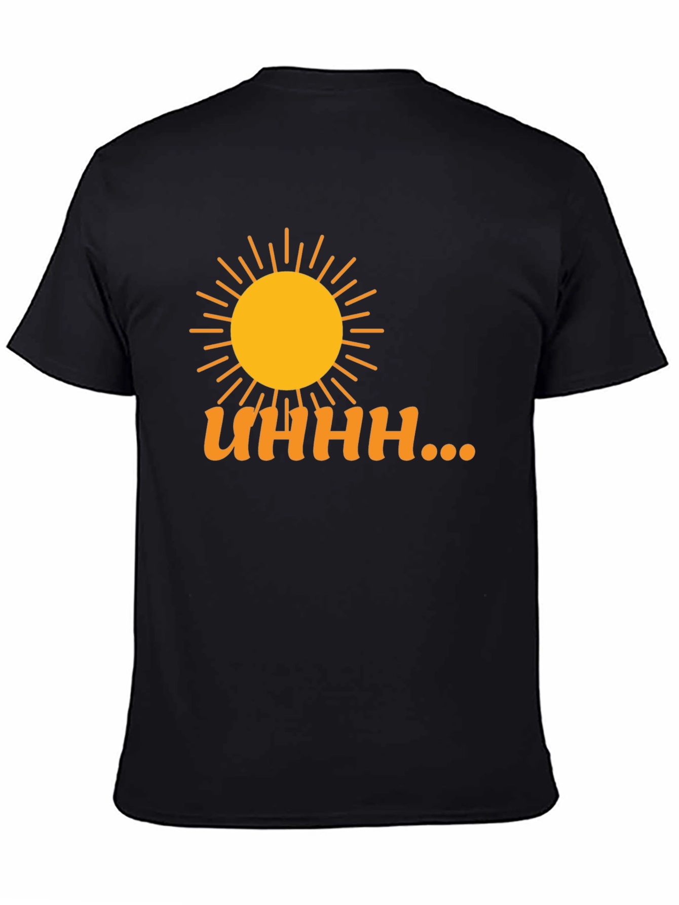 Uhhh... Sun Graphic T-Shirt - Black Casual Wear