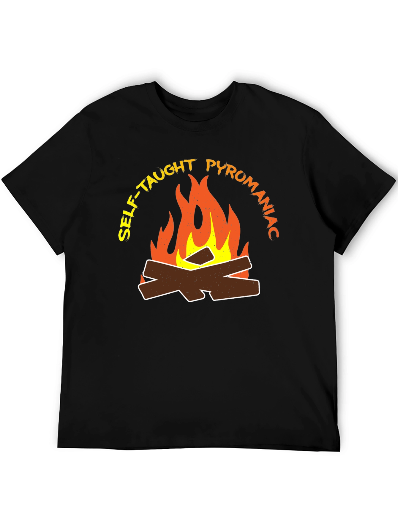 Self-Taught Pyromaniac Fire Graphic T-Shirt