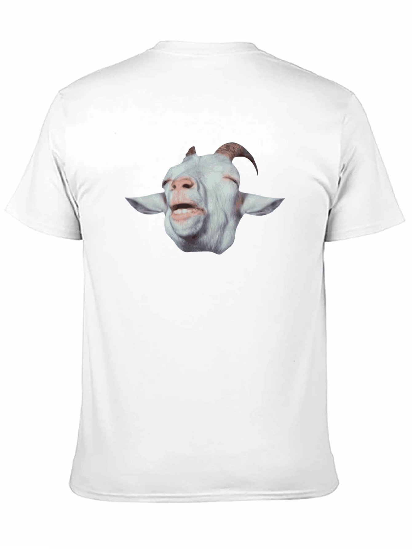 Goat Face Graphic Print Tee - Black