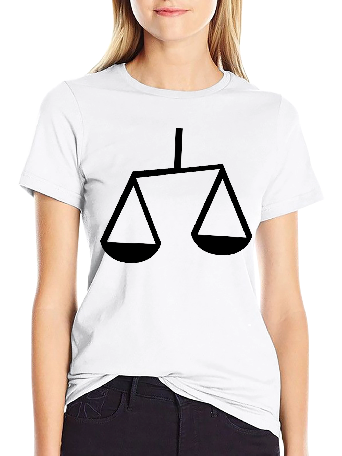 Scales of Justice Graphic Tee - Black Cotton Shirt