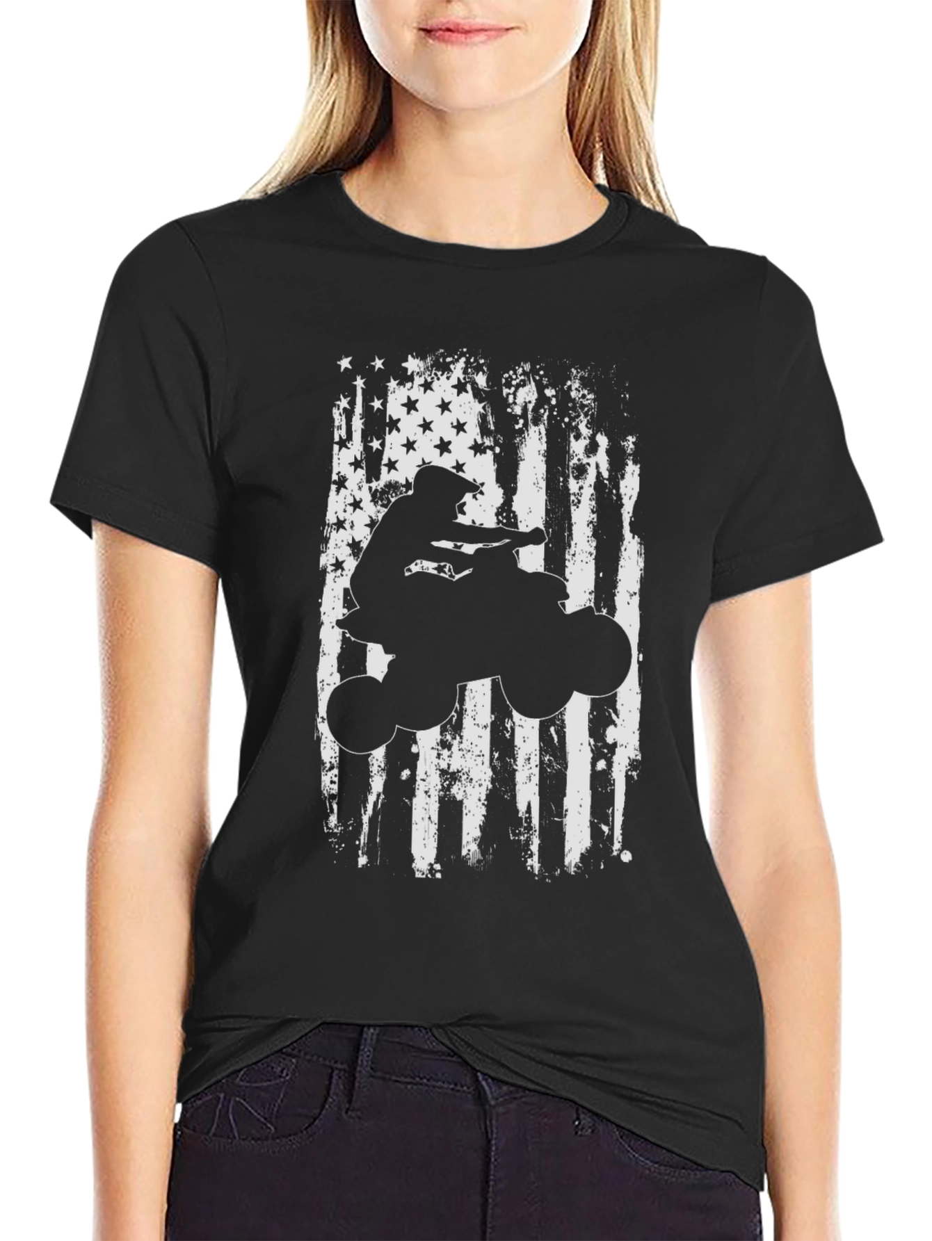American Flag ATV Rider T-Shirt