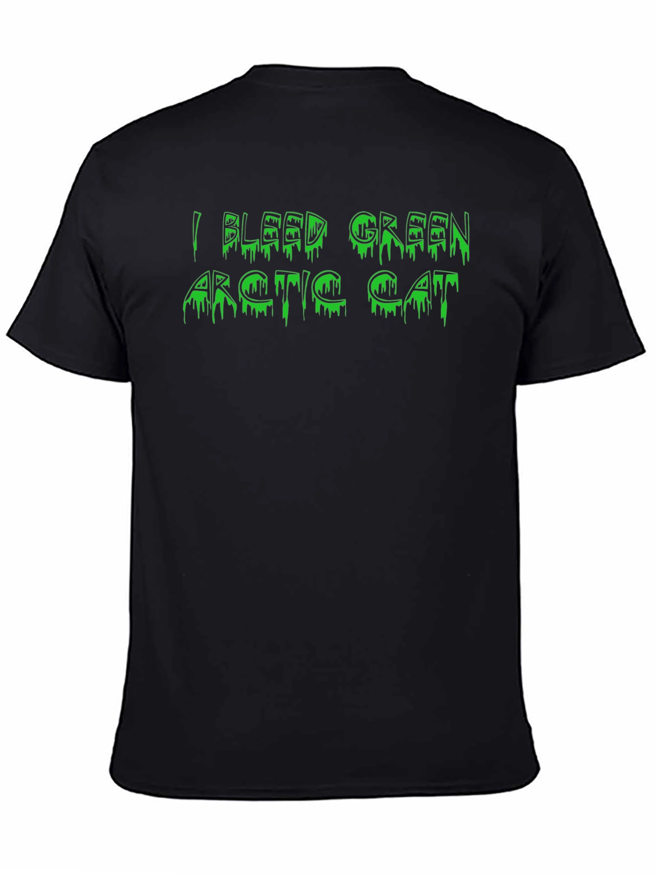 I Bleed Green Arctic Cat Mens Black T-Shirt