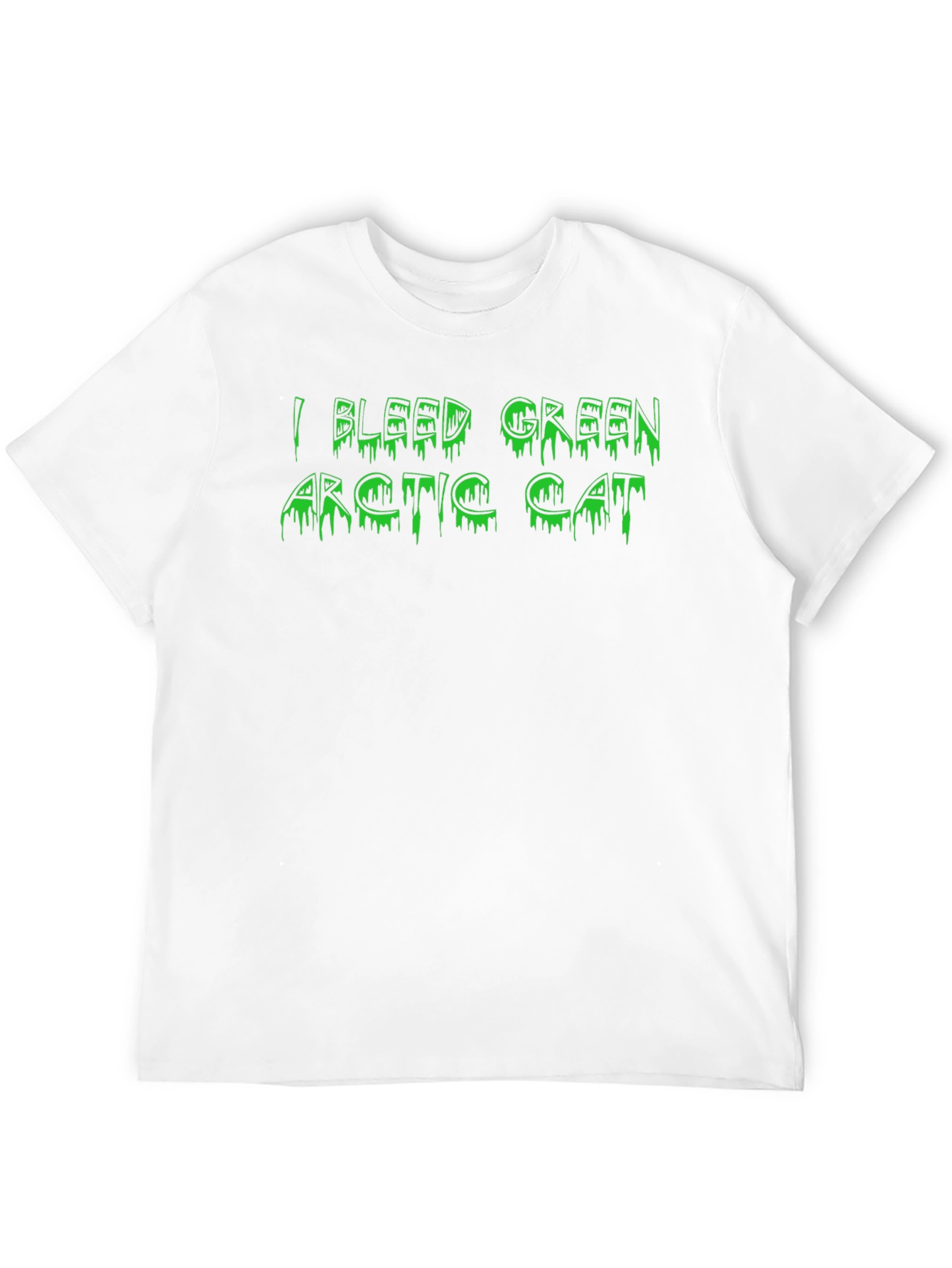 I Bleed Green Arctic Cat Mens Black T-Shirt