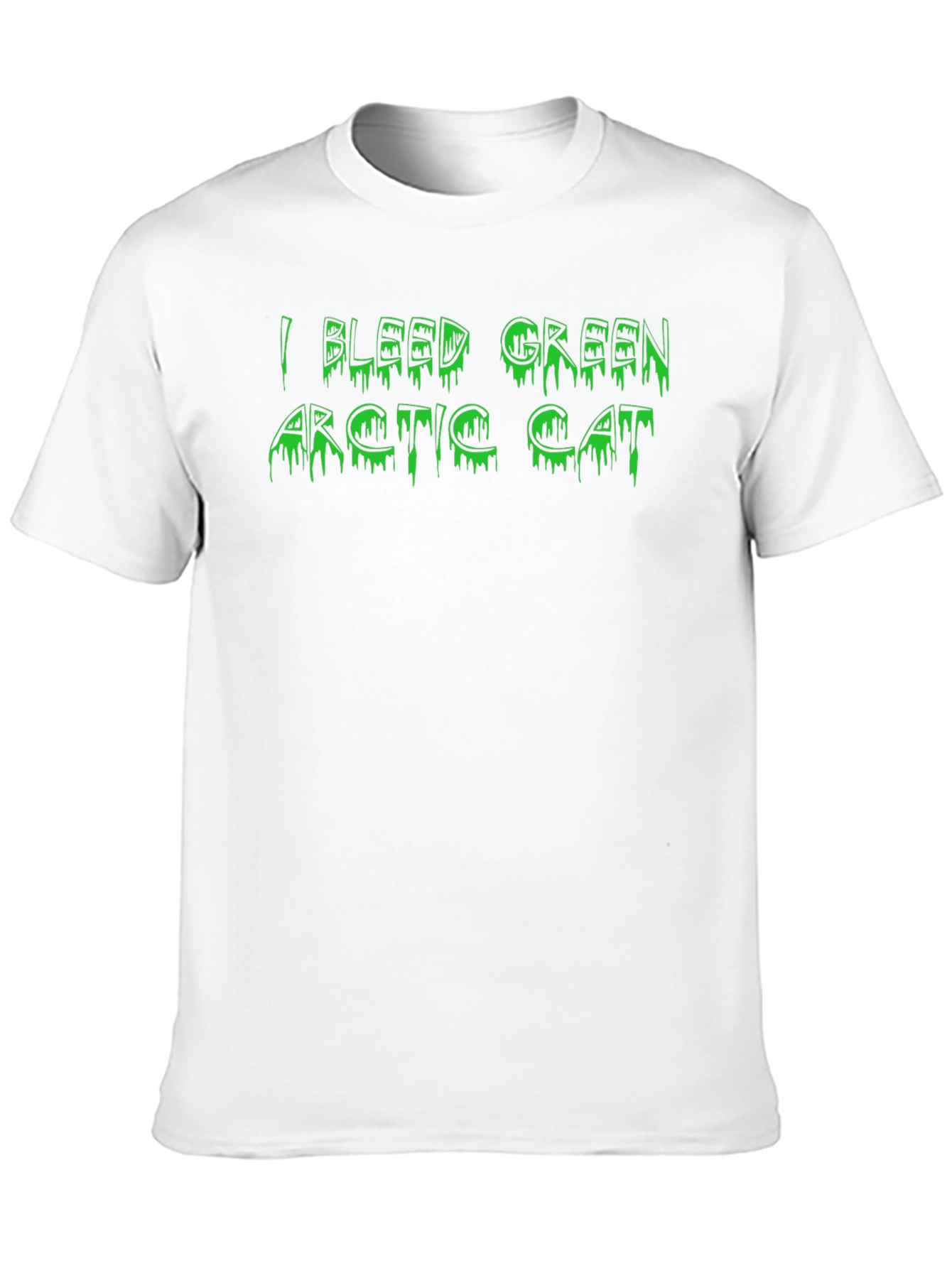 I Bleed Green Arctic Cat Mens Black T-Shirt