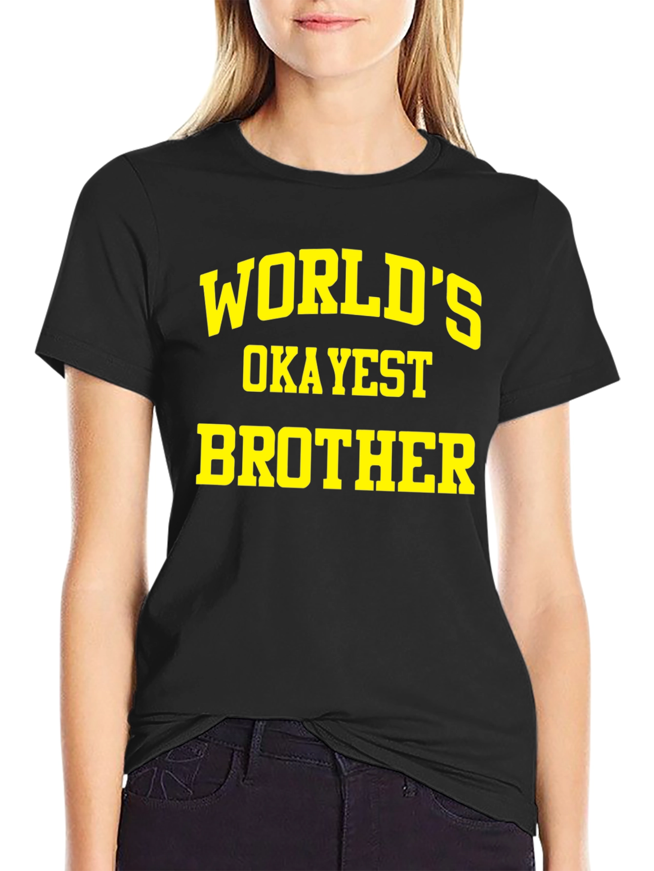 Worlds Okayest Brother T-Shirt - Funny Sibling Tee