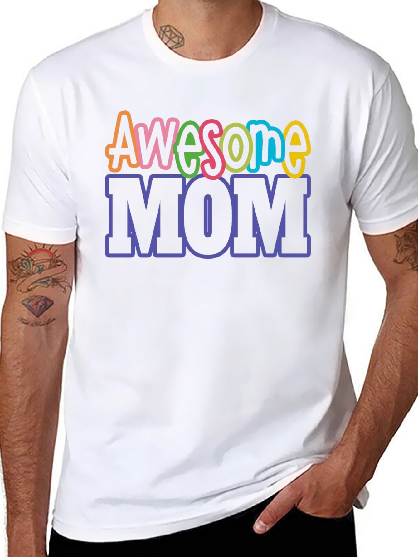 Awesome Mom Graphic Tee - Black T-Shirt