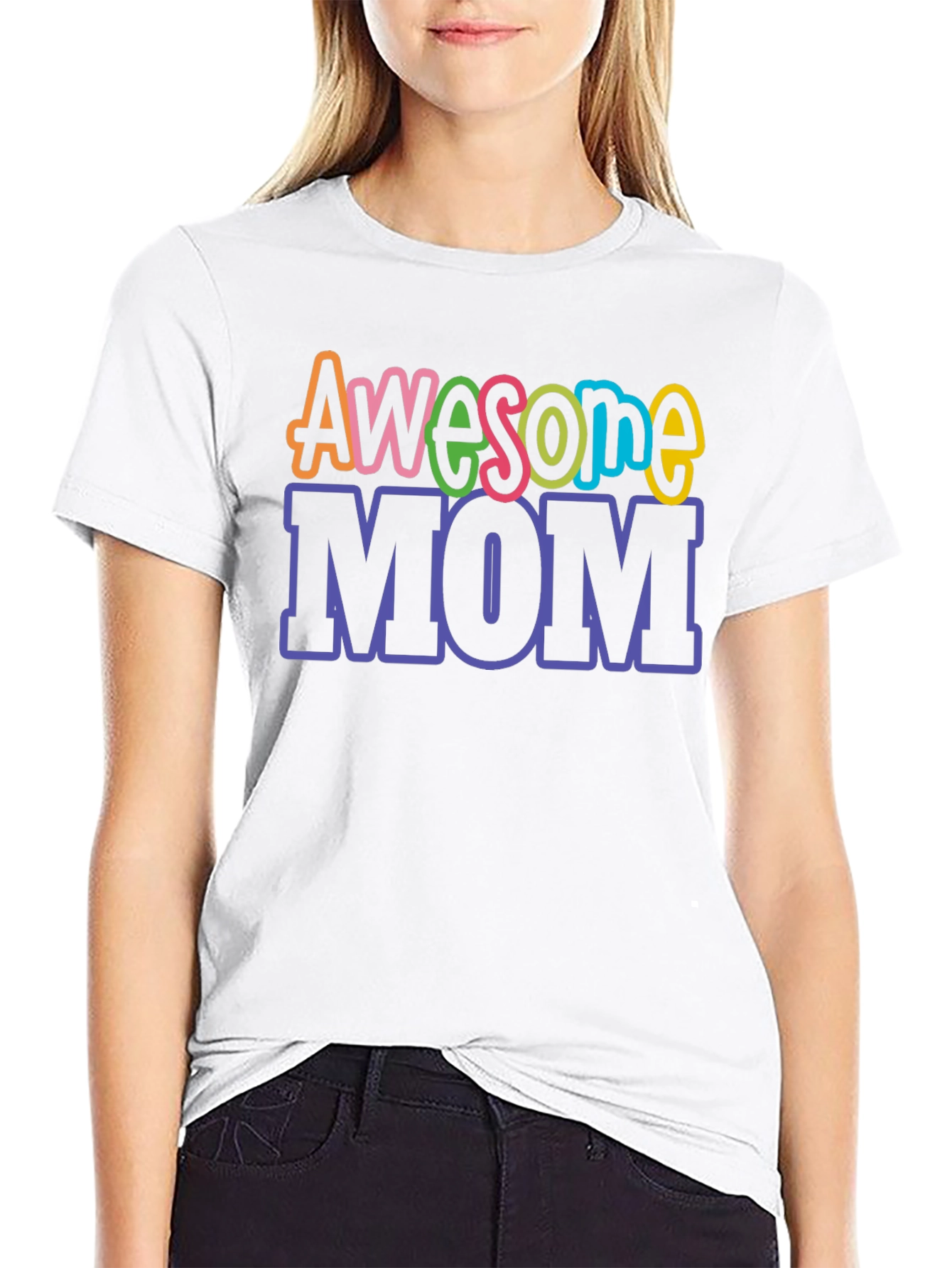 Awesome Mom Graphic Tee - Black T-Shirt