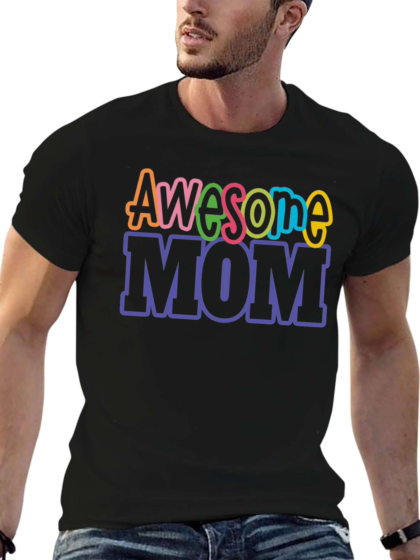Awesome Mom Graphic Tee - Black T-Shirt