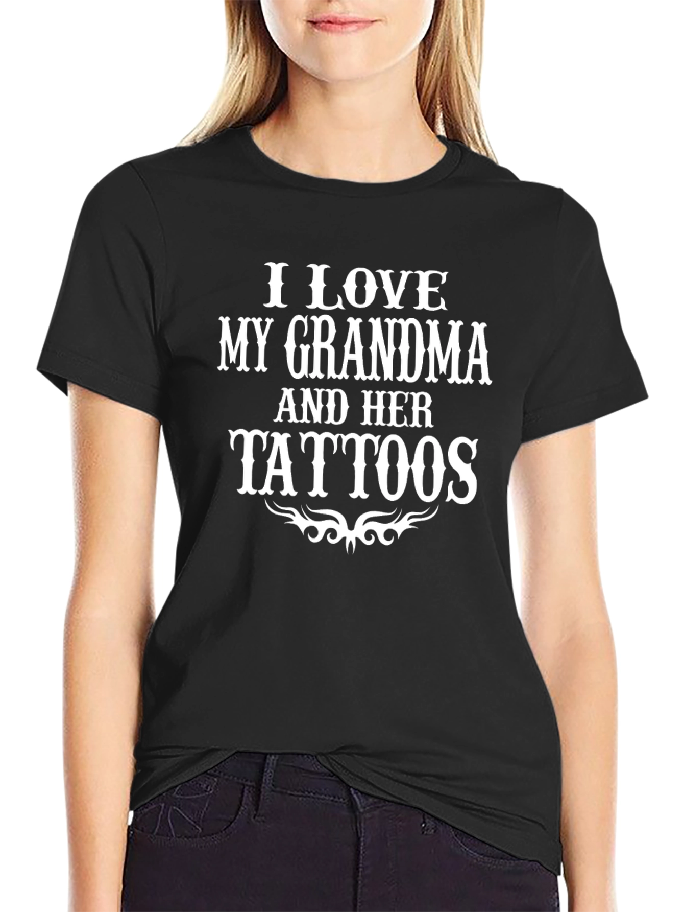 I Love My Grandma and Her Tattoos Graphic T-Shirt