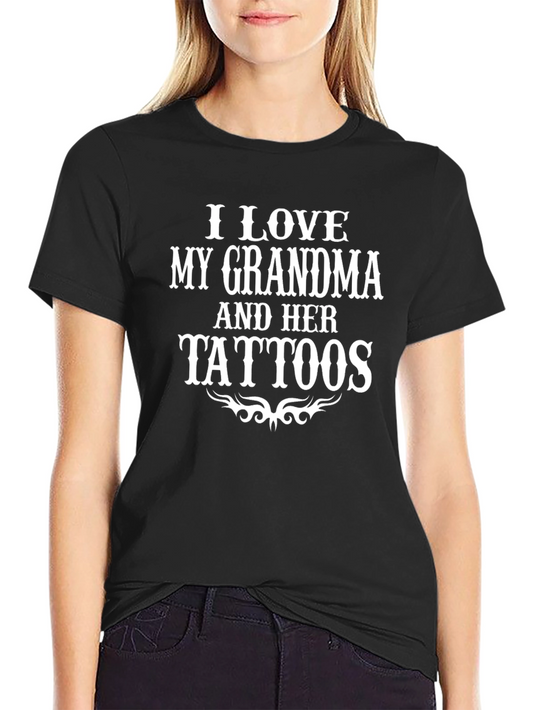 I Love My Grandma and Her Tattoos Graphic T-Shirt