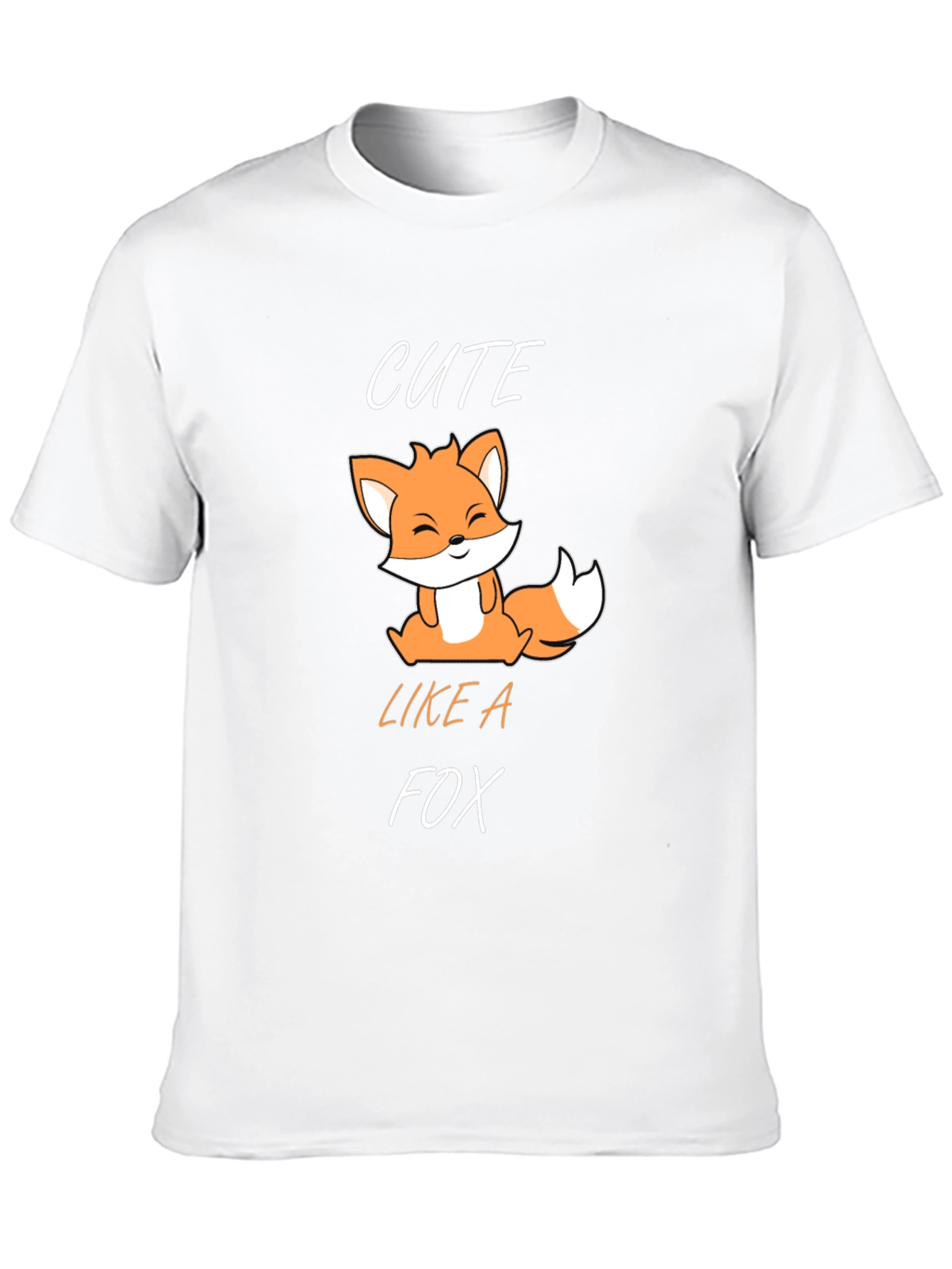 Cute Fox Graphic T-Shirt - Black