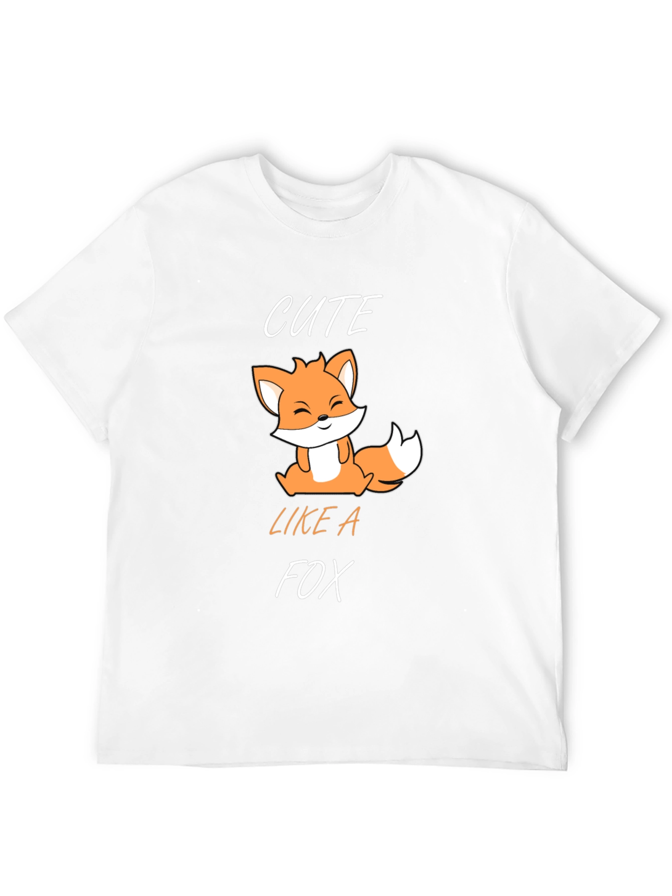 Cute Fox Graphic T-Shirt - Black