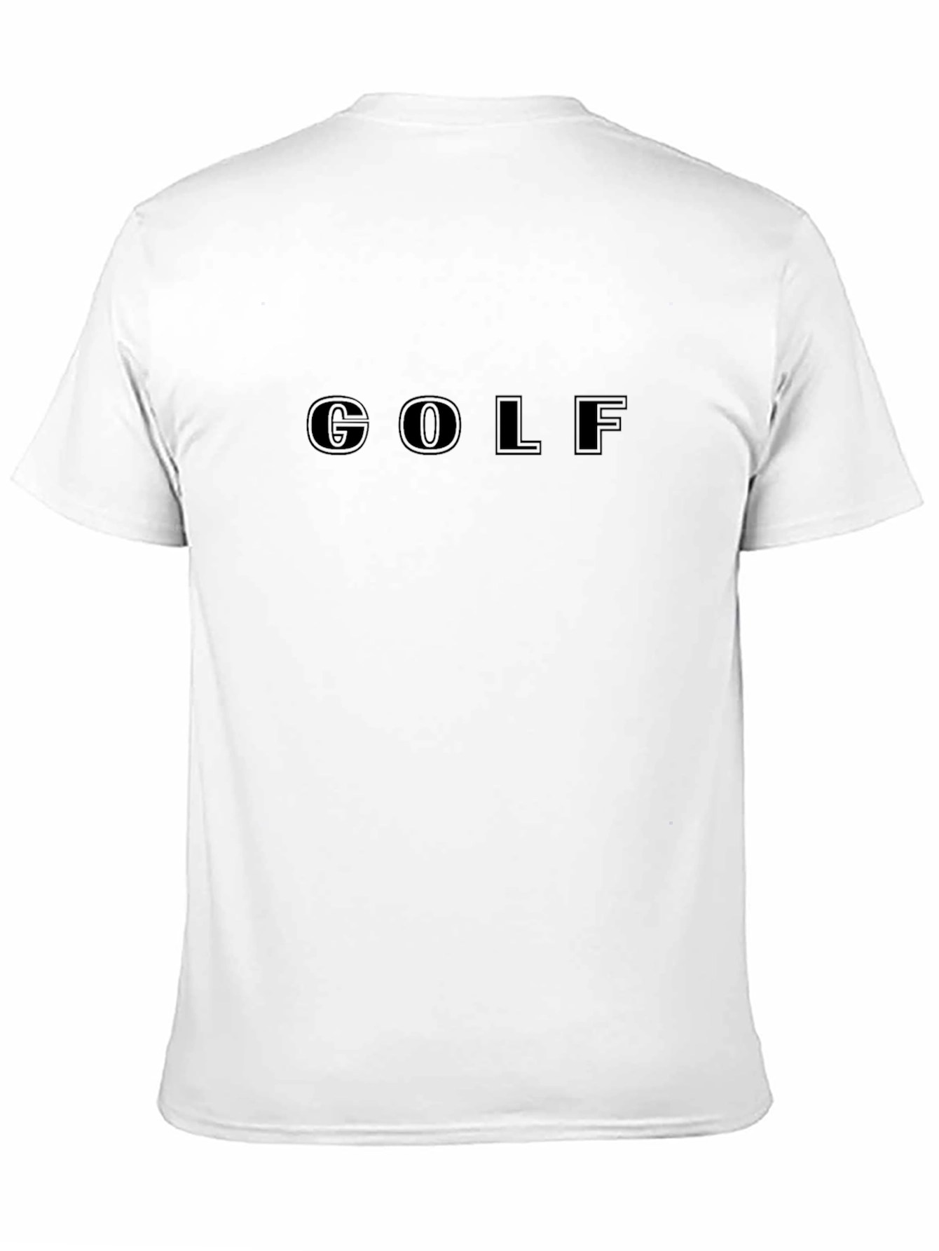 Black GOLF Text Graphic Tee