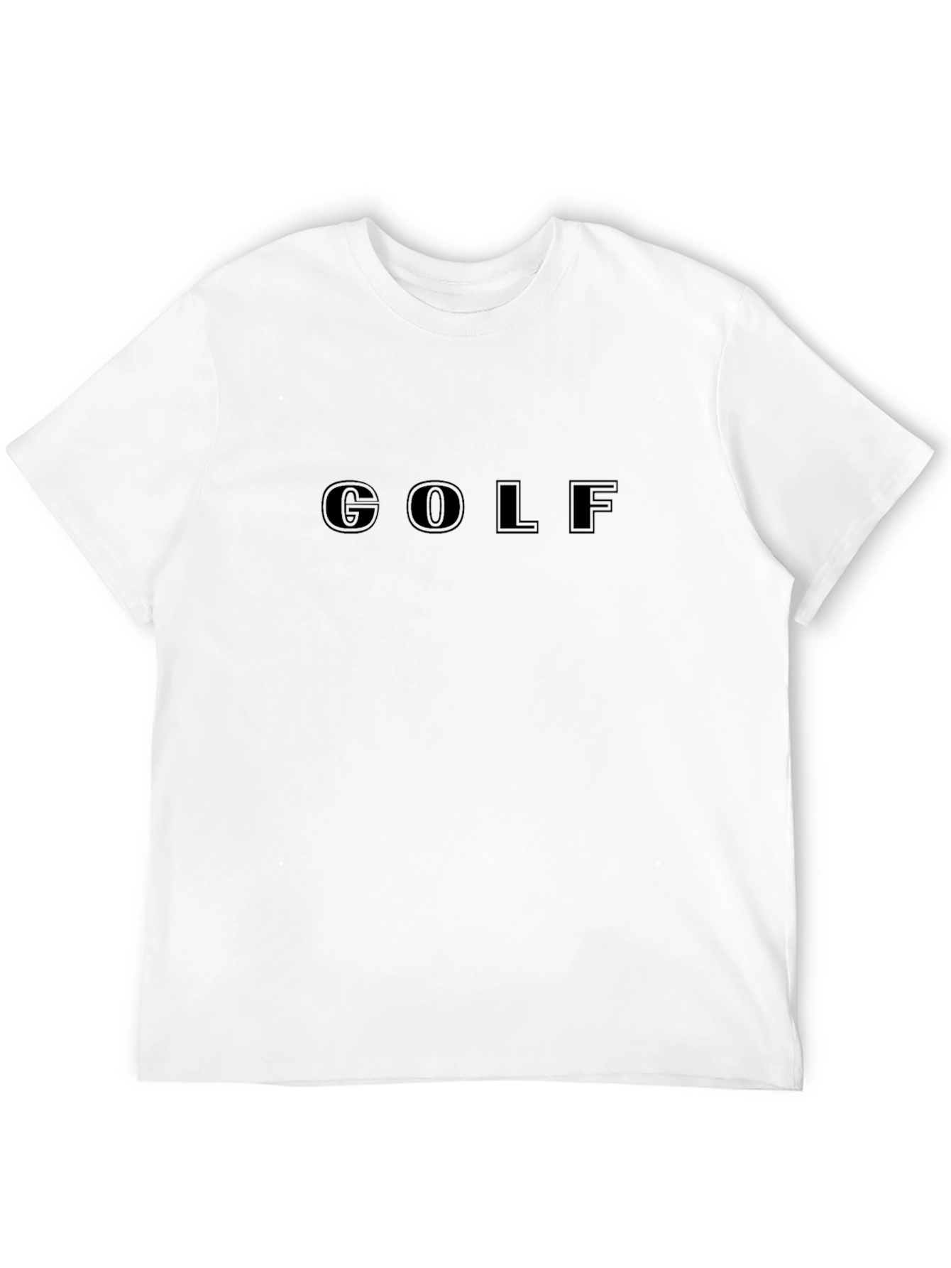 Black GOLF Text Graphic Tee