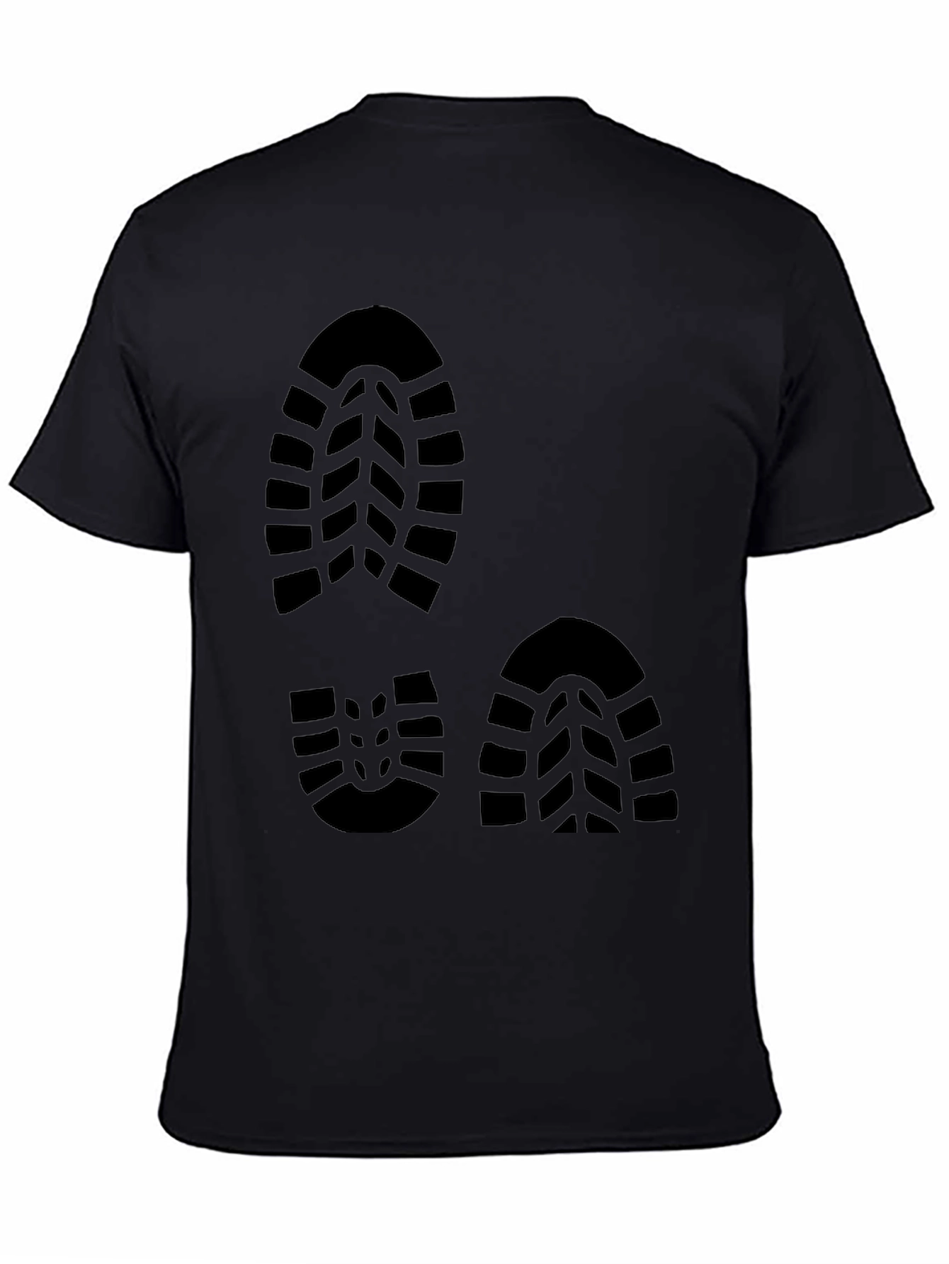Footprint Design Black T-Shirt