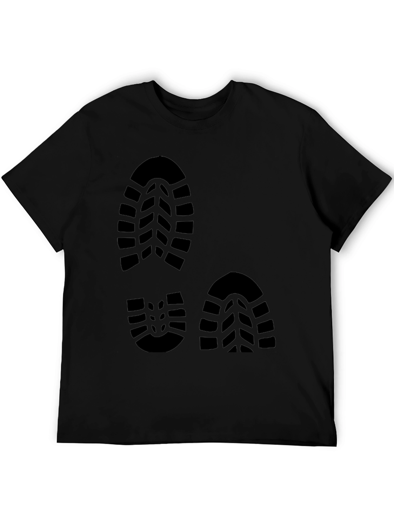 Footprint Design Black T-Shirt