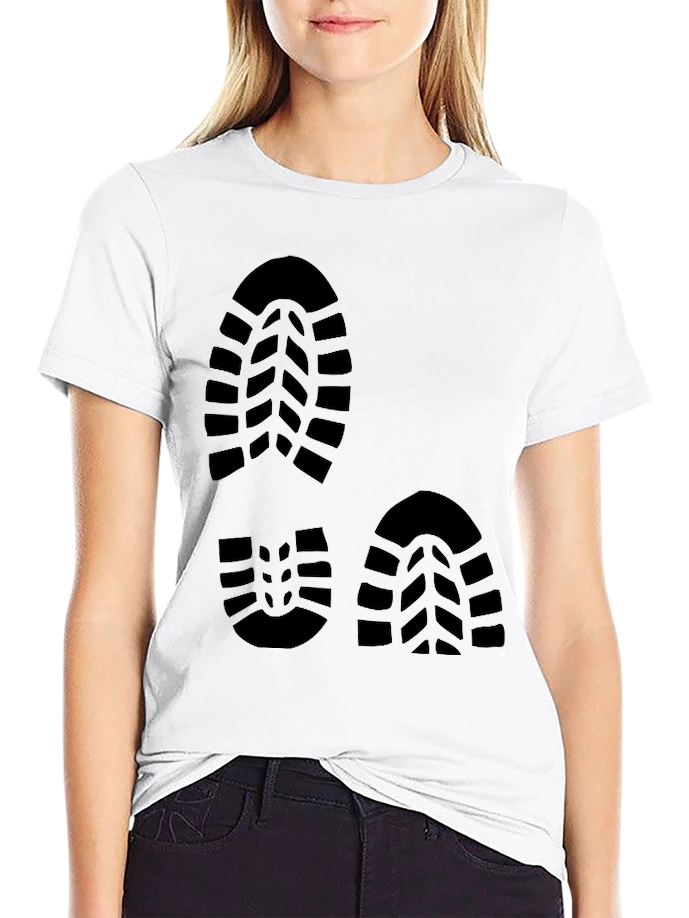 Footprint Design Black T-Shirt