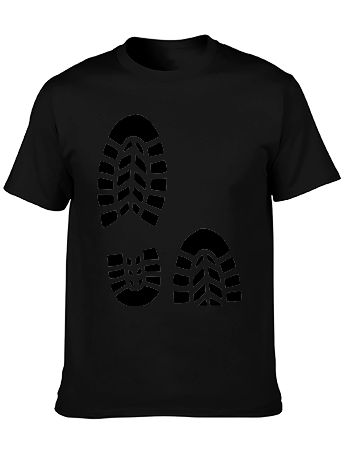 Footprint Design Black T-Shirt