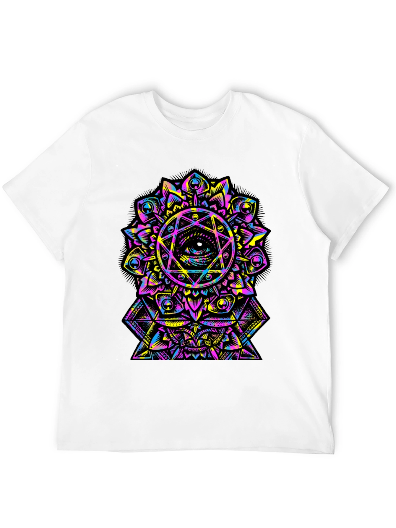 Eye Mandala Graphic T-Shirt - Black