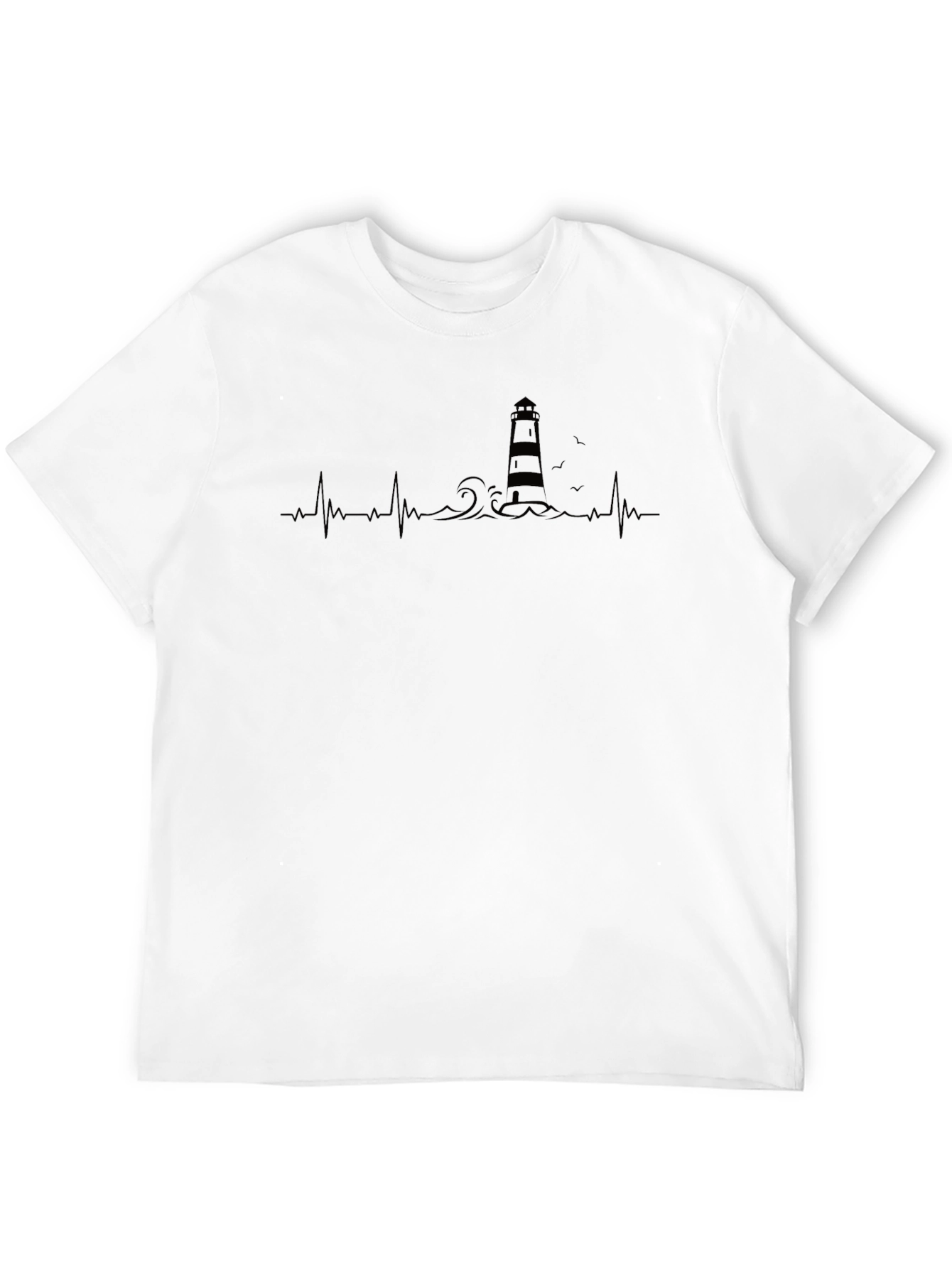 Lighthouse Heartbeat T-Shirt - Coastal Design