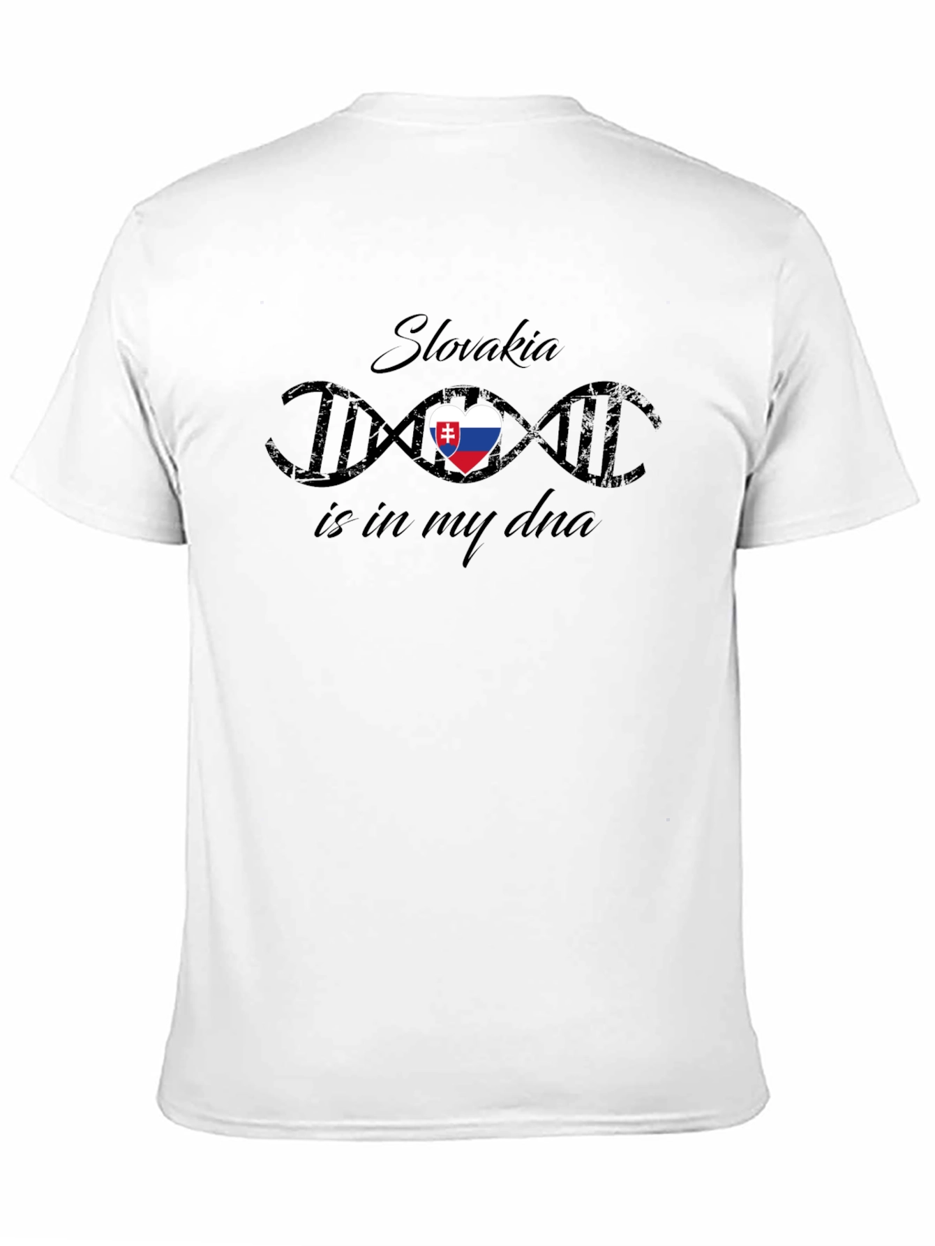 Slovakia DNA Flag Heart T-Shirt