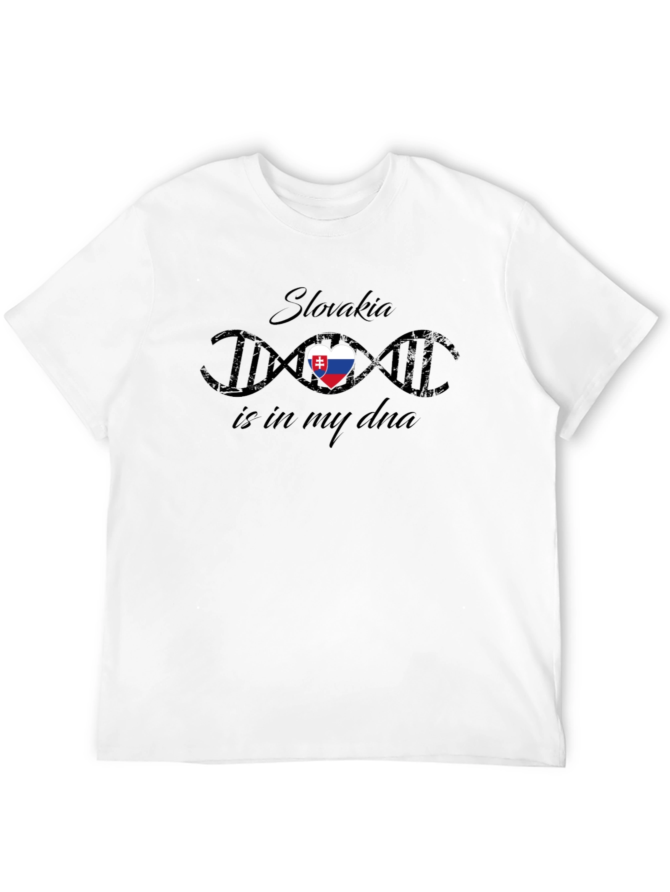 Slovakia DNA Flag Heart T-Shirt