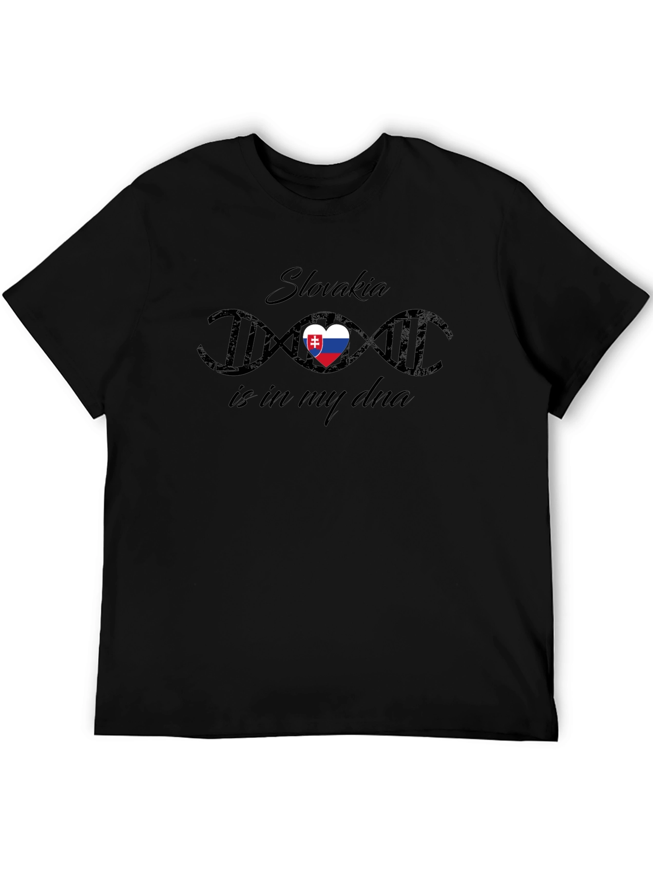 Slovakia DNA Flag Heart T-Shirt