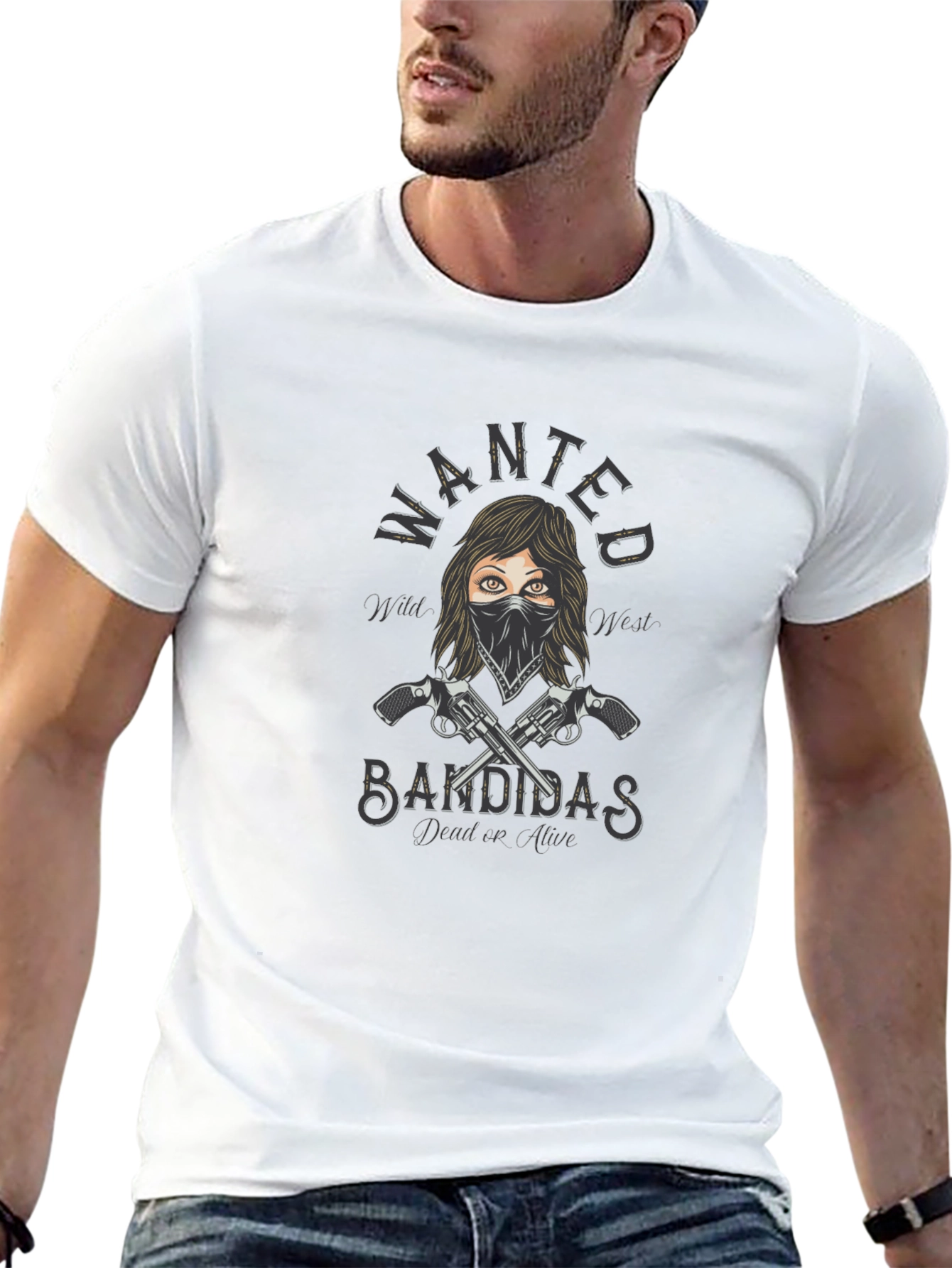 Wanted Bandidas Graphic Tee - Wild West Style