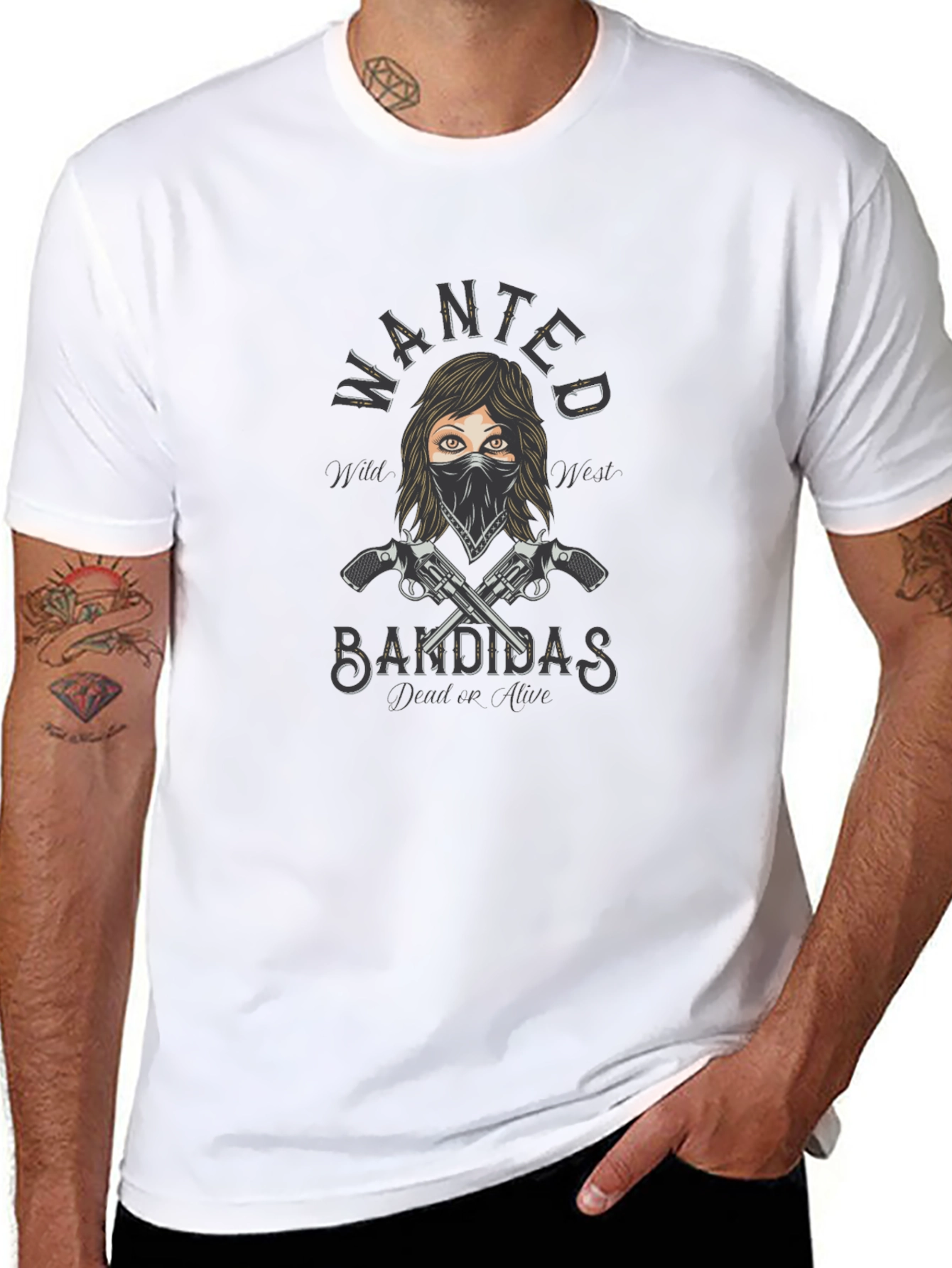 Wanted Bandidas Graphic Tee - Wild West Style