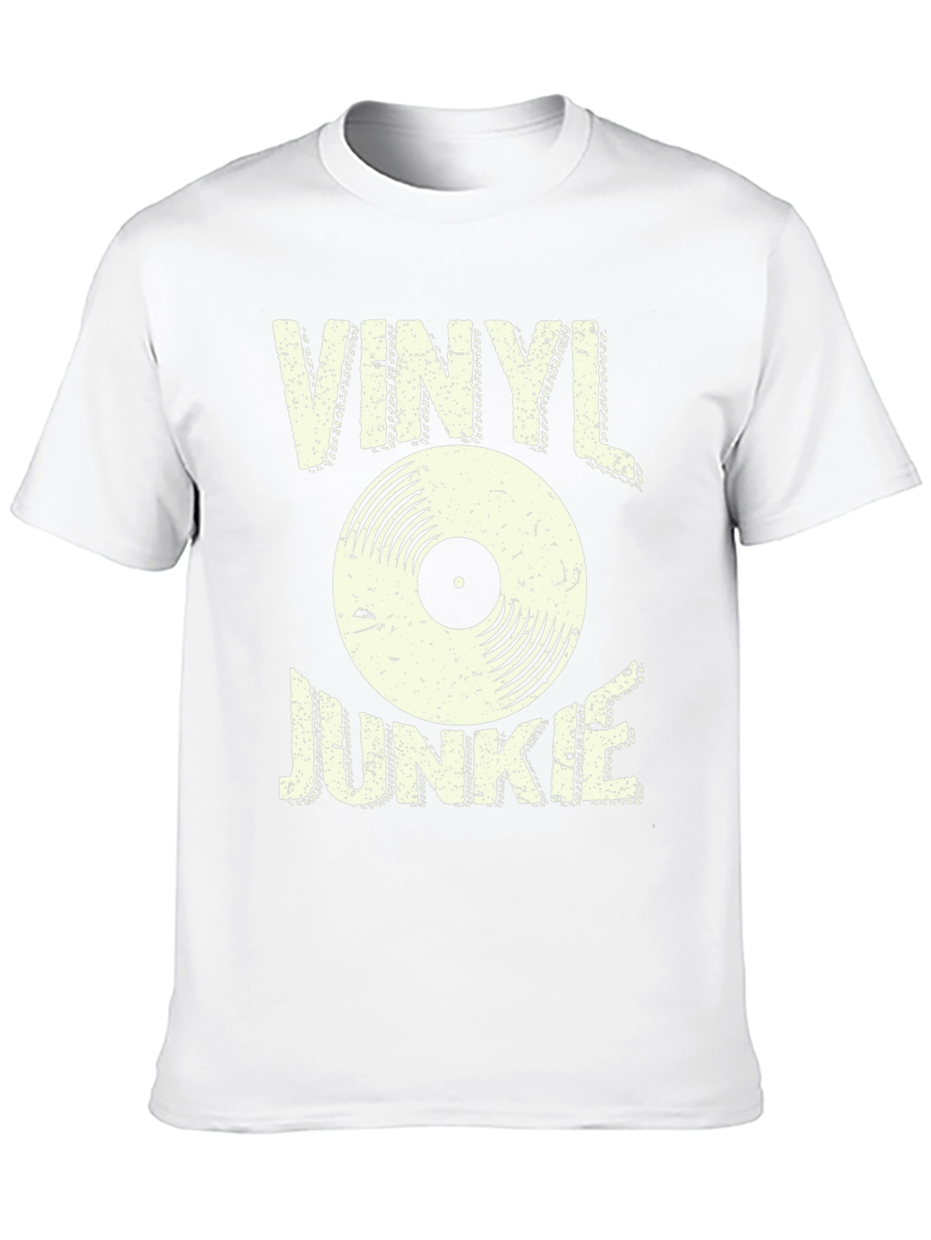 Vinyl Junkie Graphic T-Shirt - Retro Music Lover Tee
