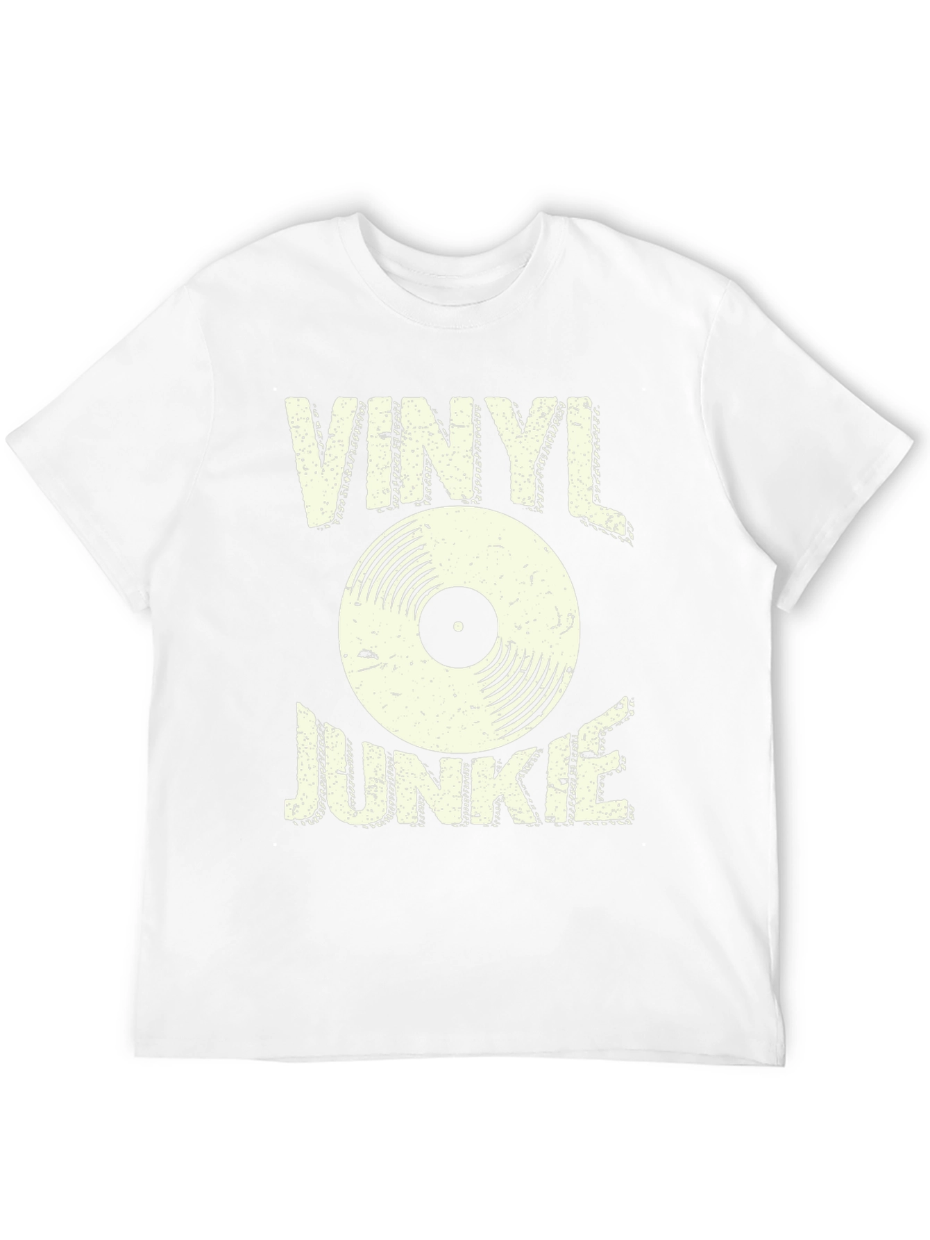 Vinyl Junkie Graphic T-Shirt - Retro Music Lover Tee