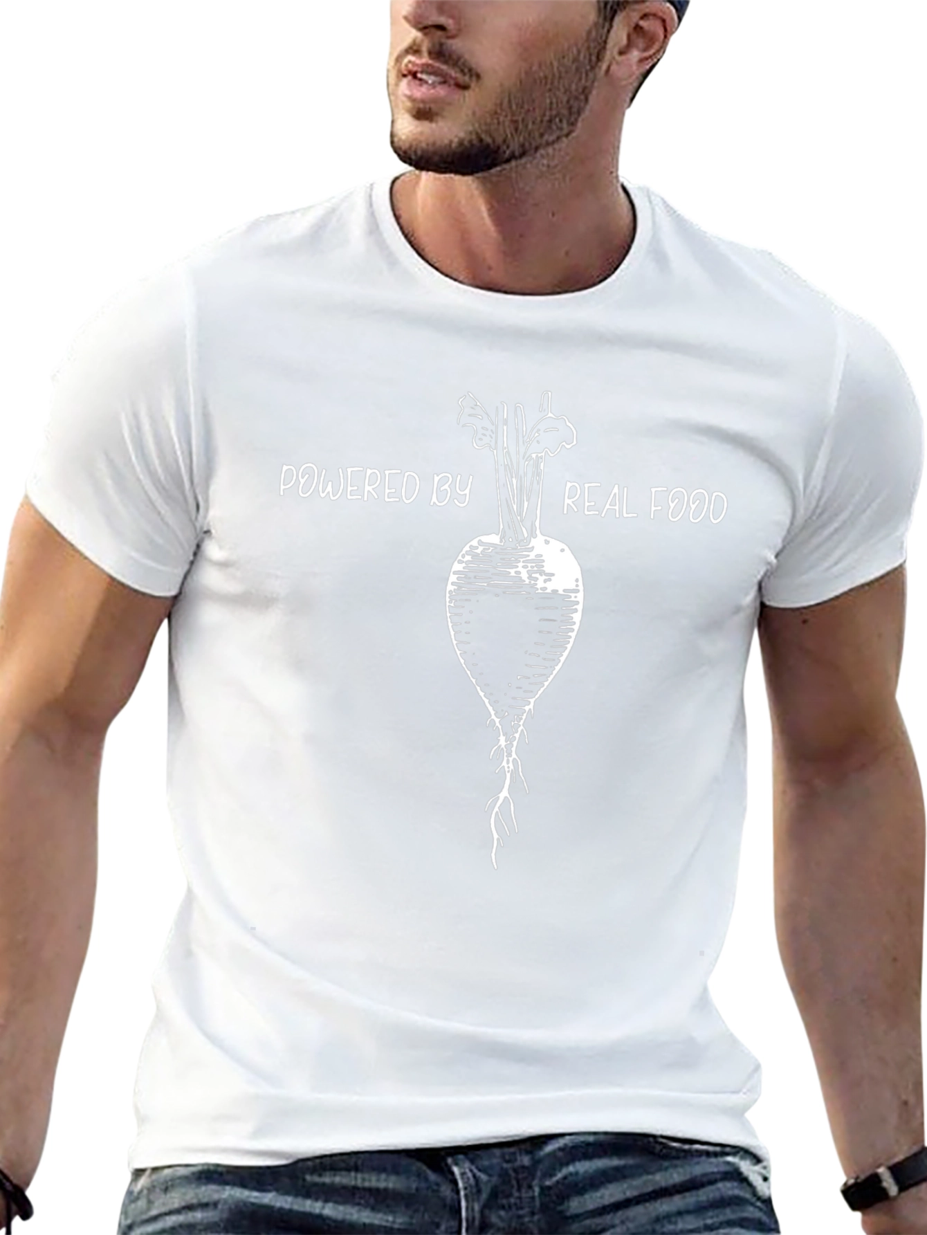 Powered by Real Food T-Shirt Vegan Tee
