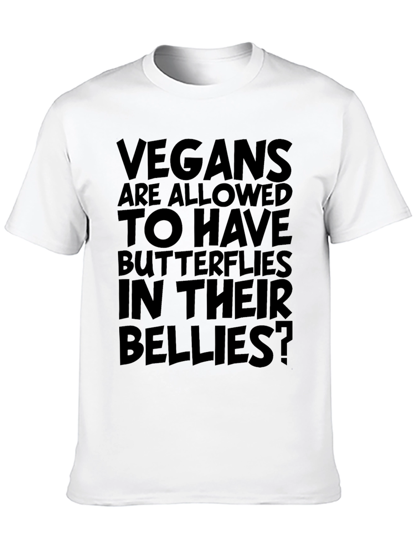 Vegan Butterfly Graphic Tee - Unisex Black T-Shirt